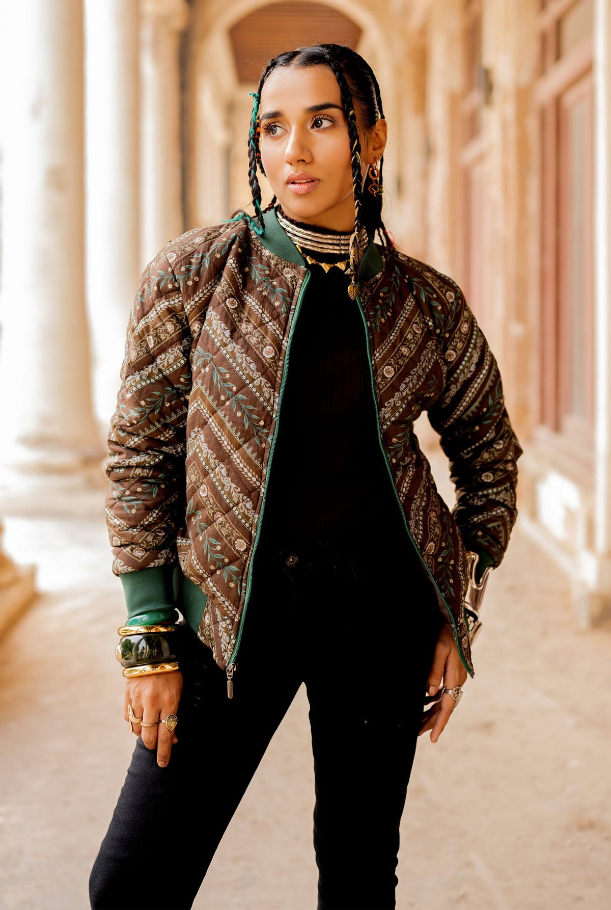 Printed Cambric Jacket - M3107AJ-SML-00A