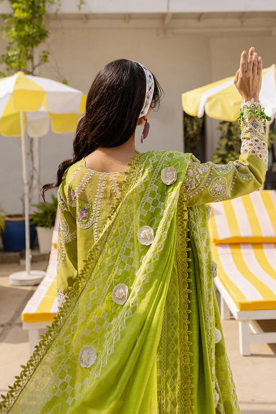 Parishay Monaco - Luxury Lawn Embroidered 3 Piece Unstitched - MS - 04