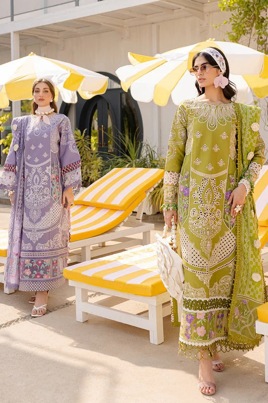 Parishay Monaco - Luxury Lawn Embroidered 3 Piece Unstitched - MS - 04