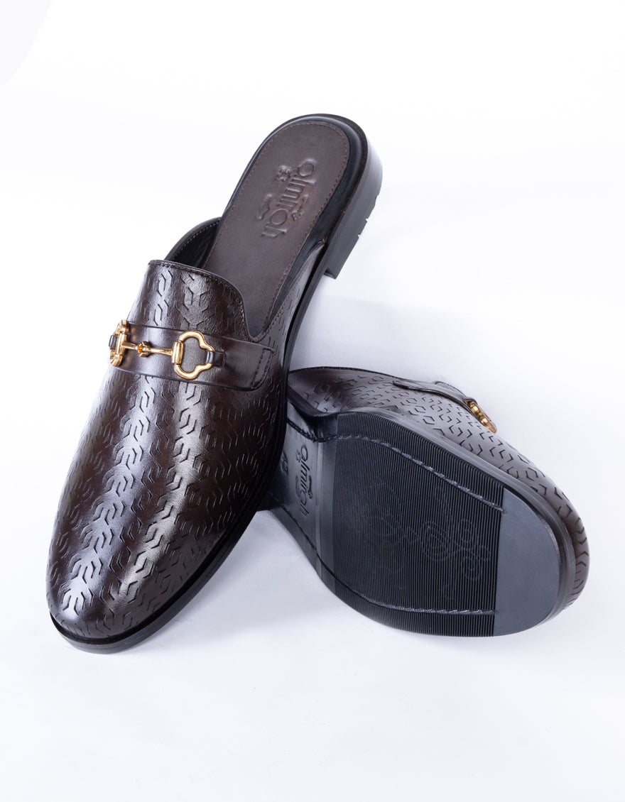 Dark Brown Leather Slip-On - AL-MSHO-038