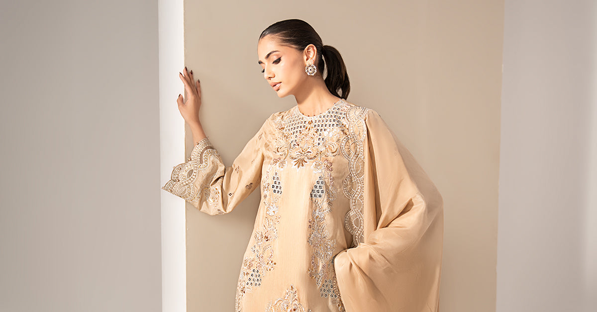 3 Piece Embroidered Yarn Dyed Suit