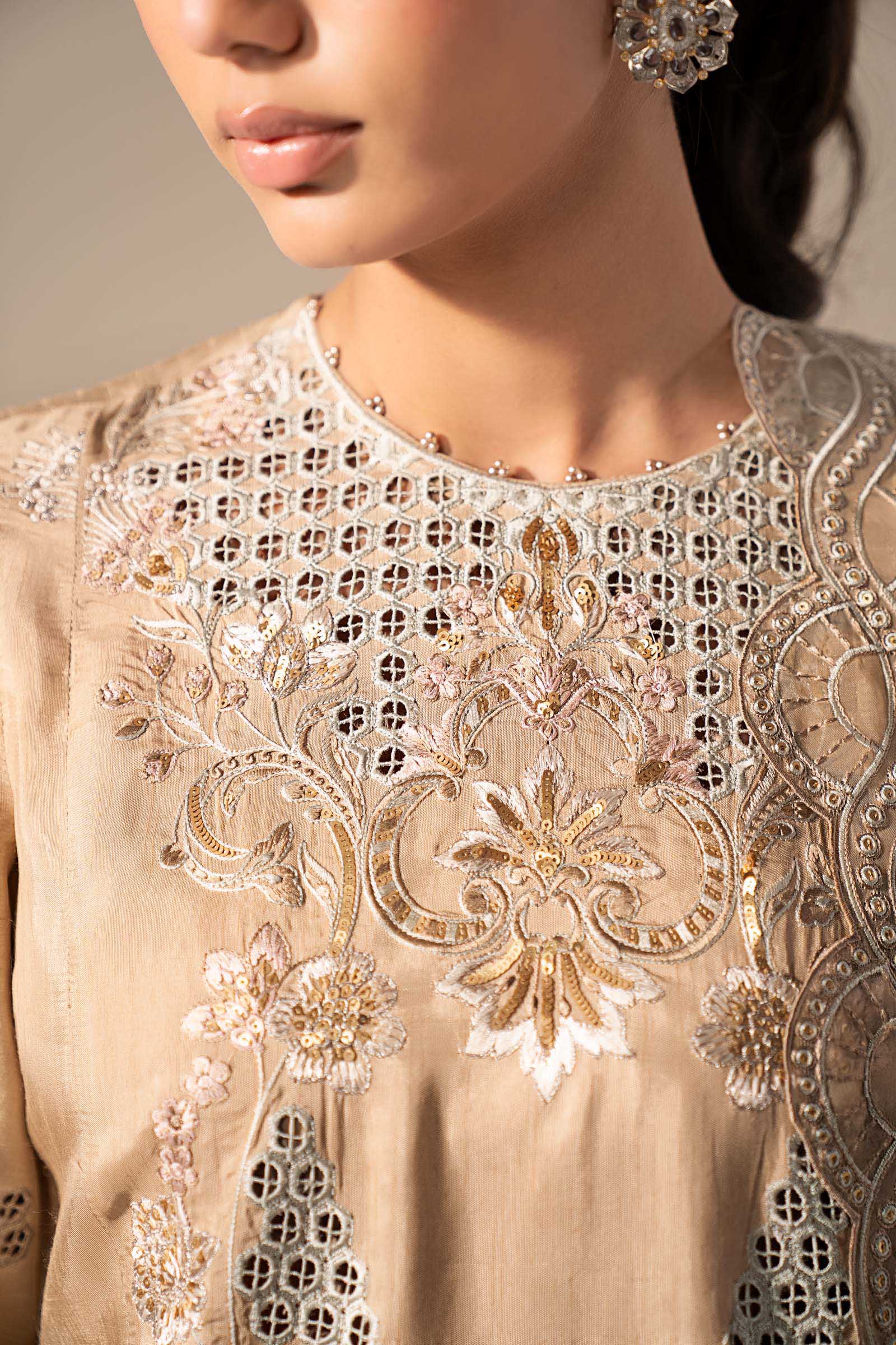 3 Piece Embroidered Yarn Dyed Suit