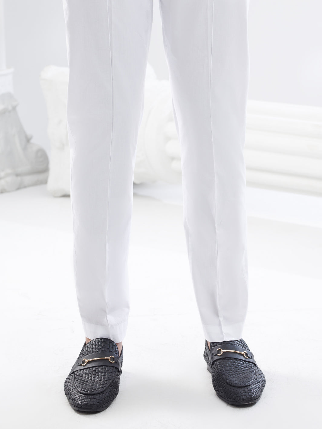 White Cotton Trouser - AL-MTR-008W-R26