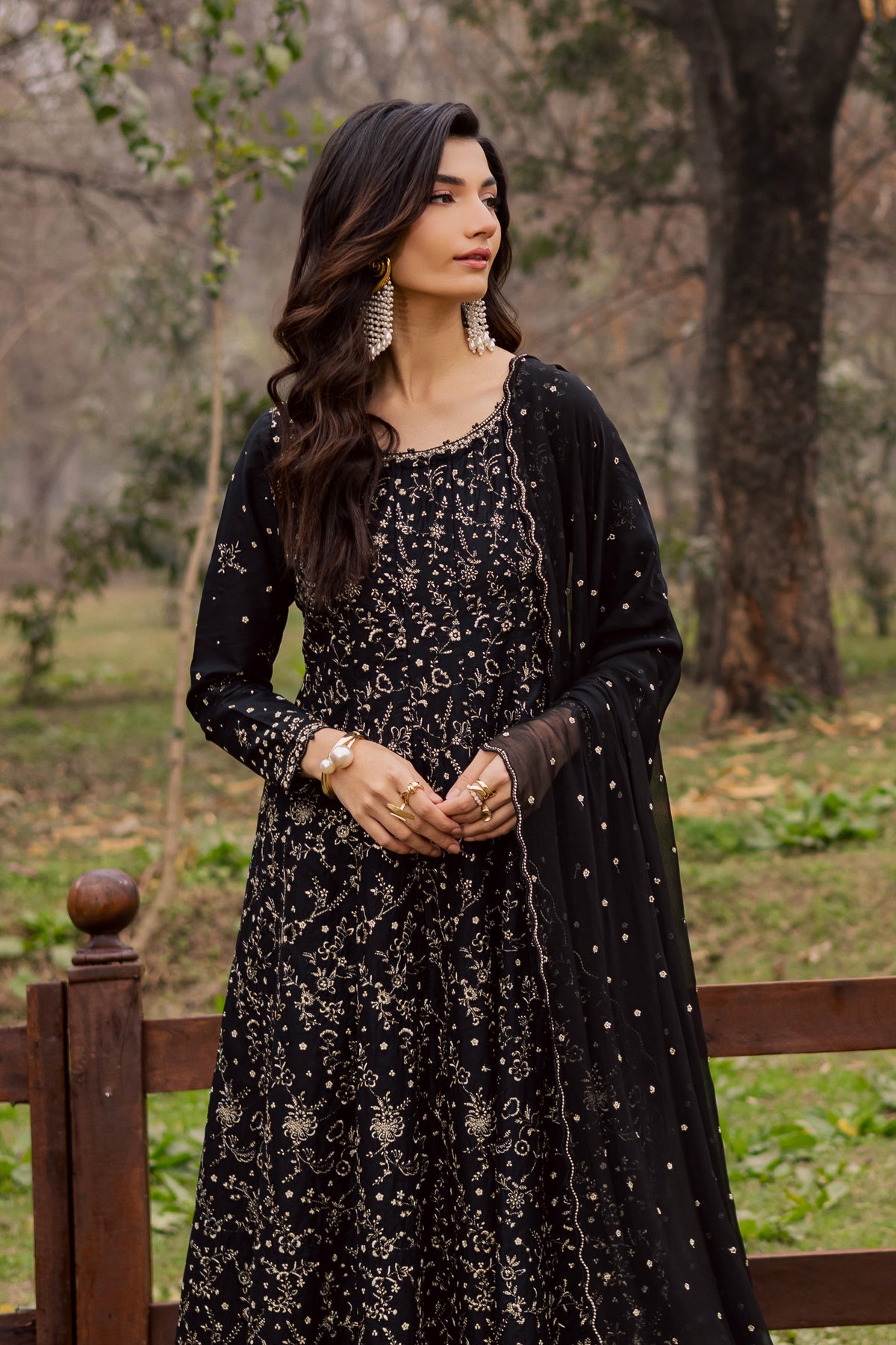 Mah e Nur 3Pc - Festive Embroidered Lawn