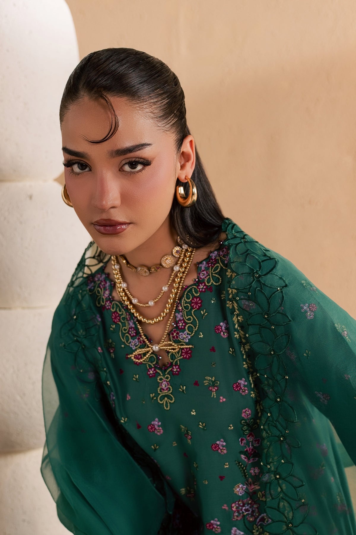 Marvi 3Pc - Festive Embroidered Lawn