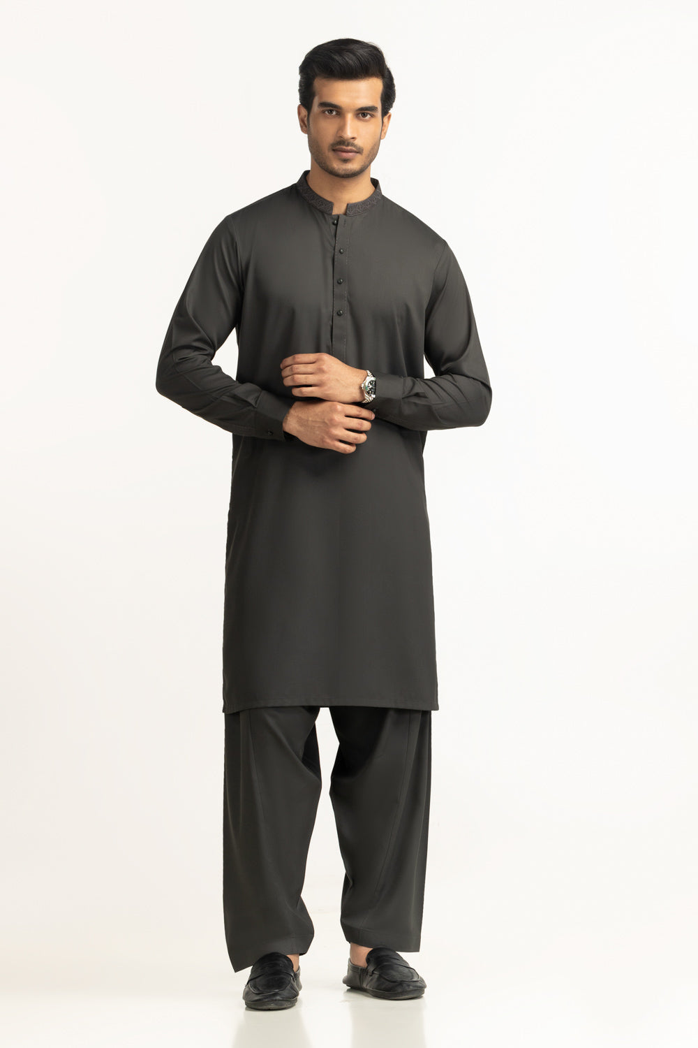Regular Fit Embroidered Suits
