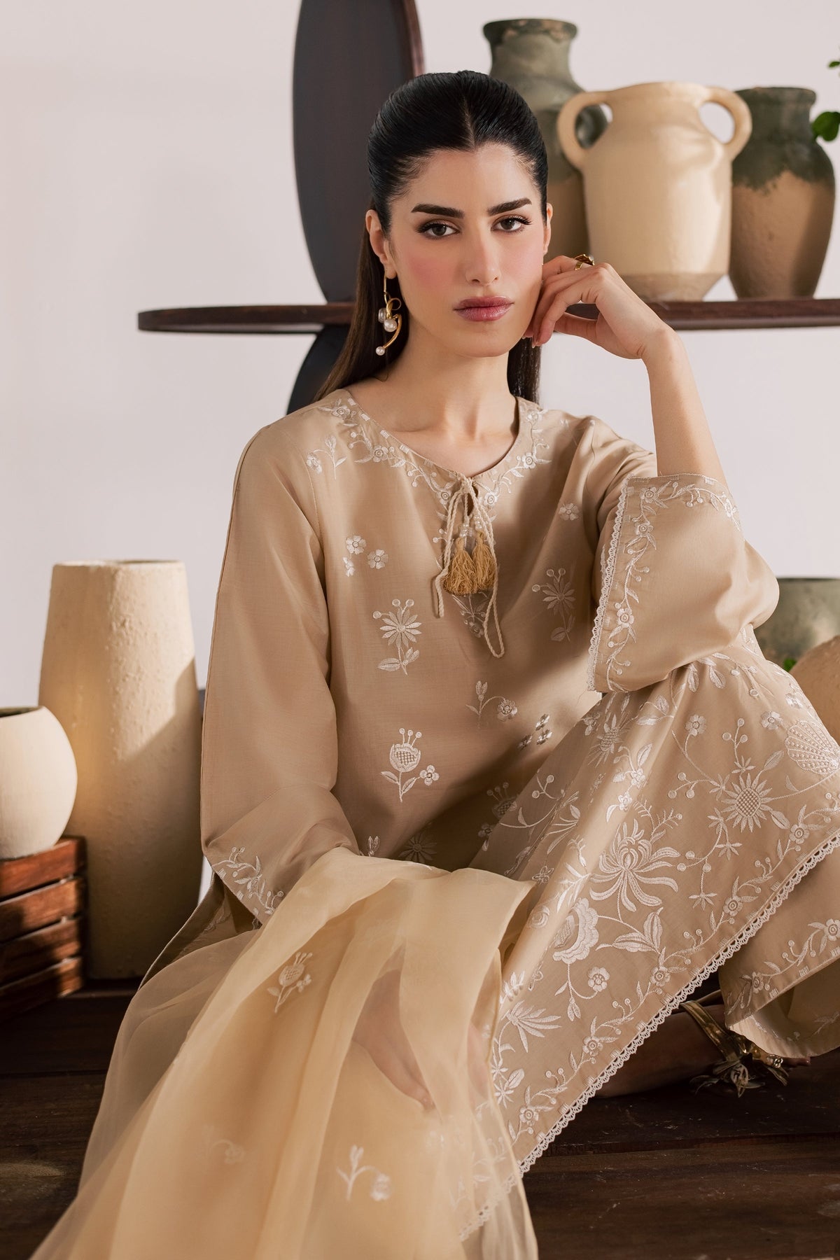 Miami 3Pc - Embroidered Lawn Dress
