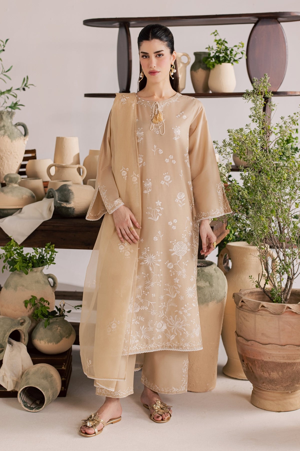 Miami 3Pc - Embroidered Lawn Dress