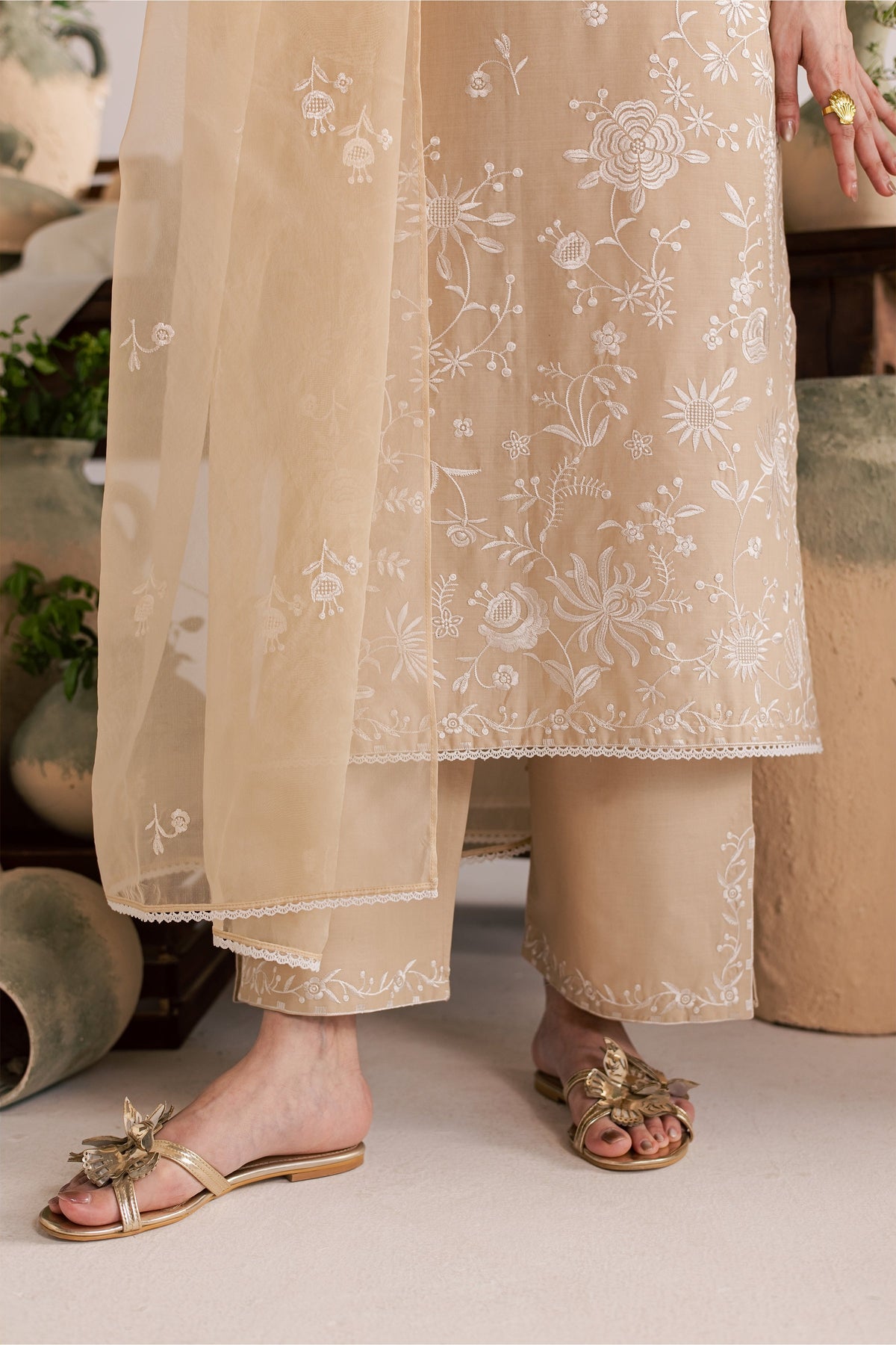 Miami 3Pc - Embroidered Lawn Dress