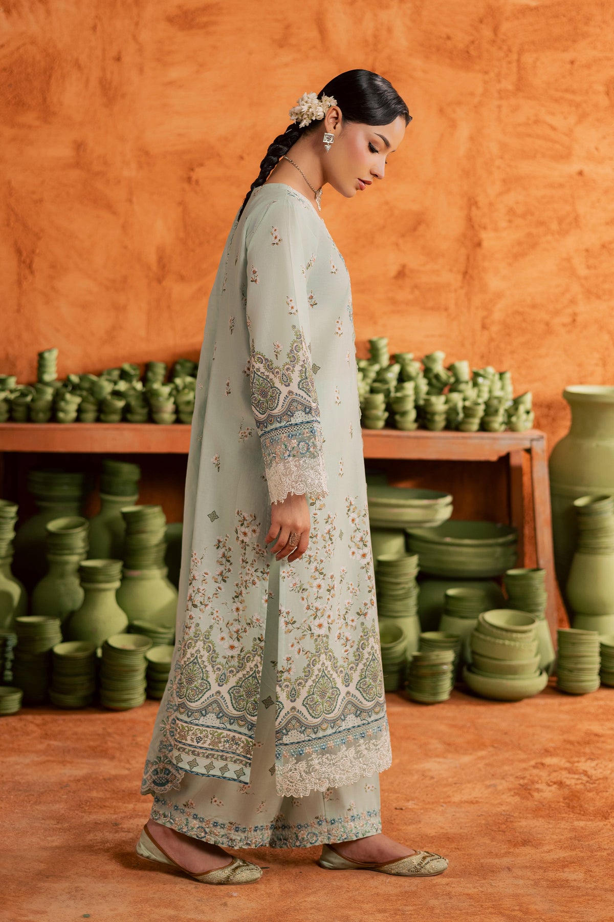 Mint Chip 3Pc - Printed Lawn Dress