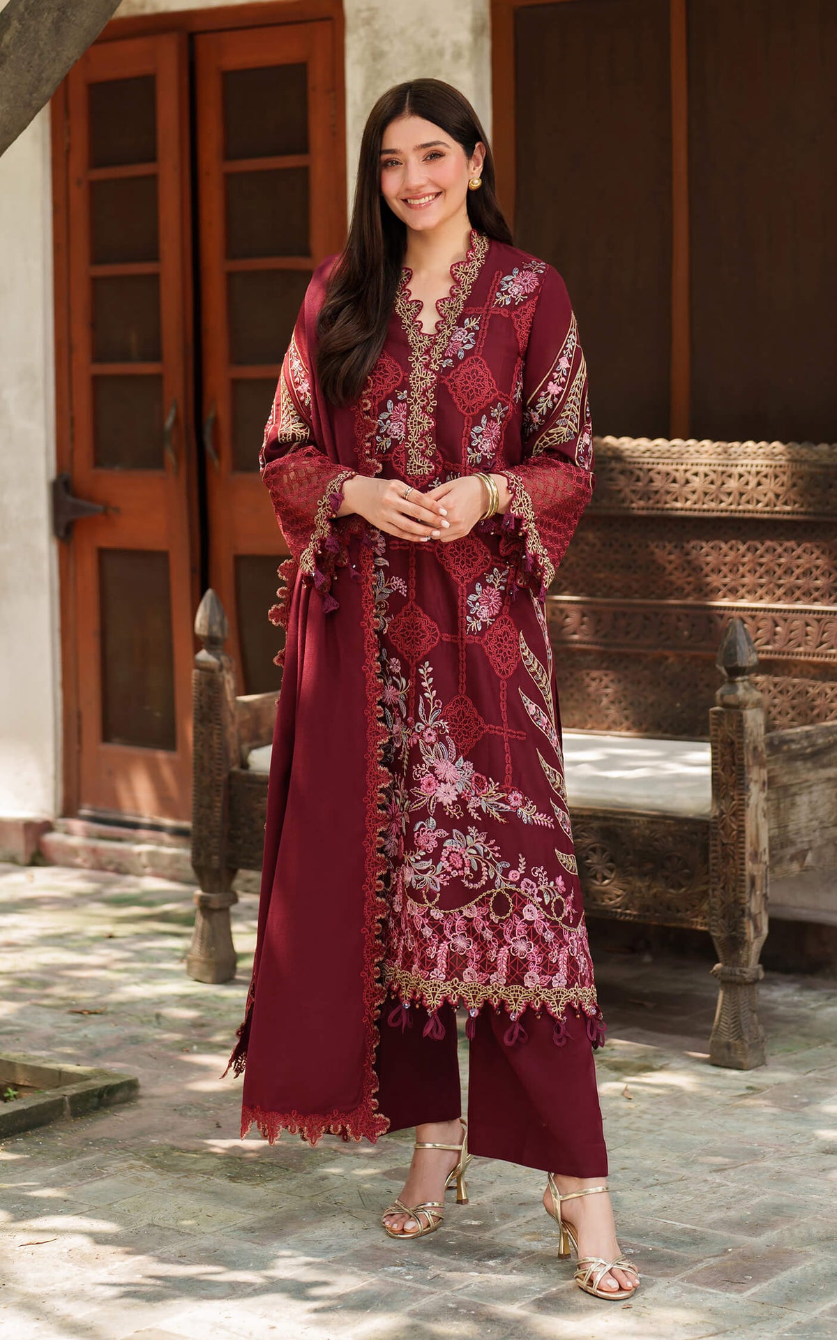 Mira LWC25-05 | 3pcs Embroidered Unstitched Winter
