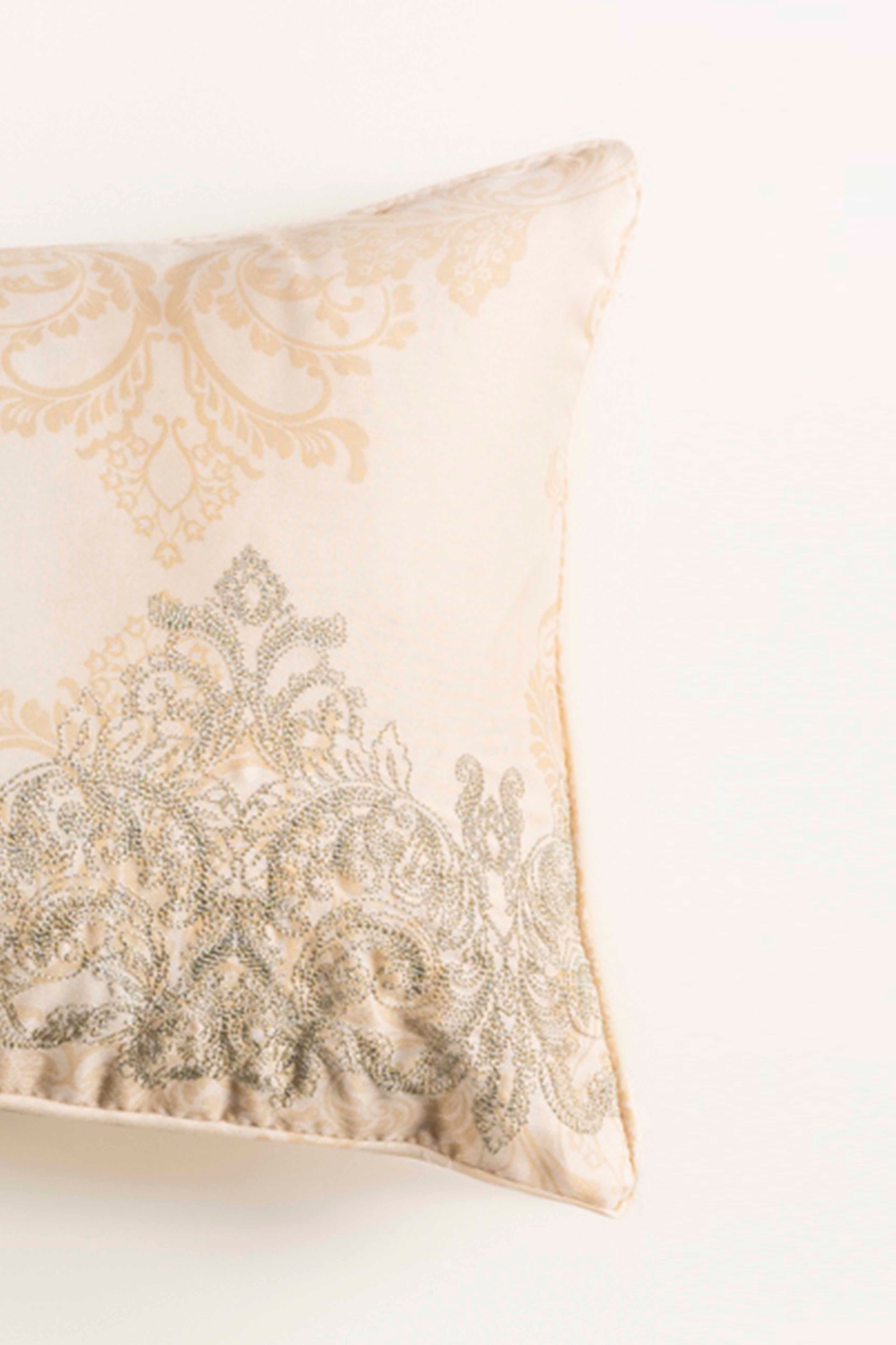 Misty Green Embroidered Deck Cushion Cover