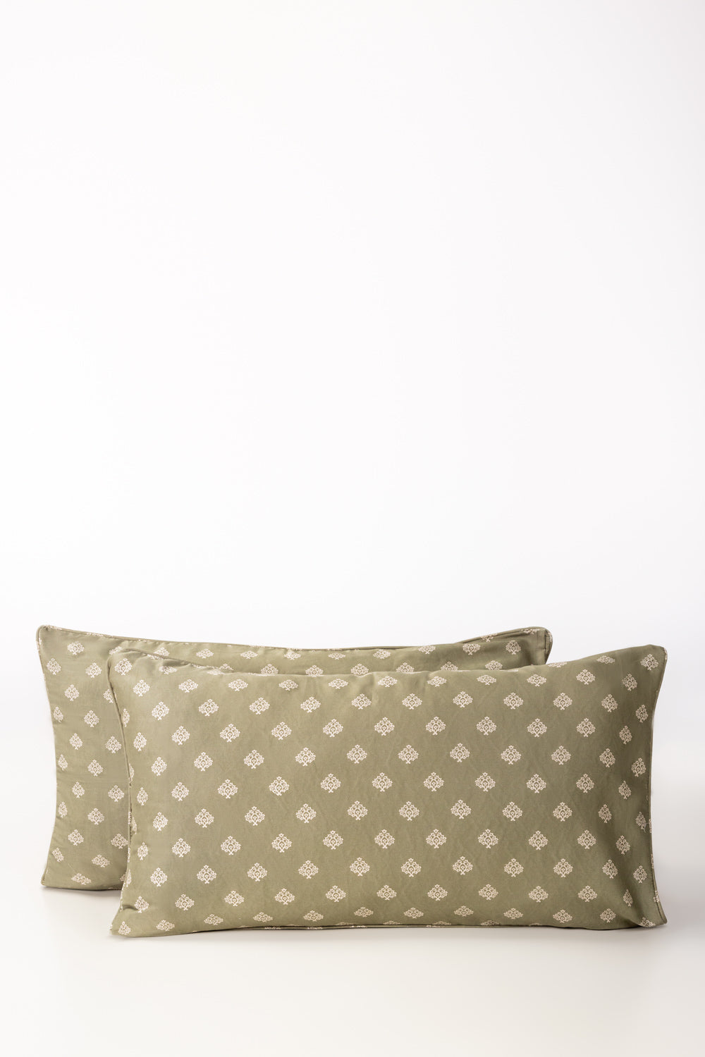 Misty Green Embroidered Pillow Cover Set