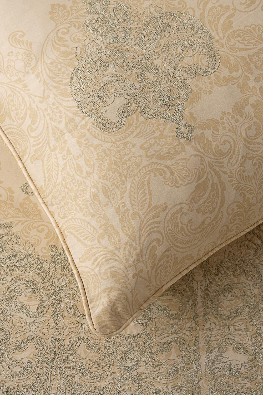 Misty Green Embroidered Quilt Cover Set