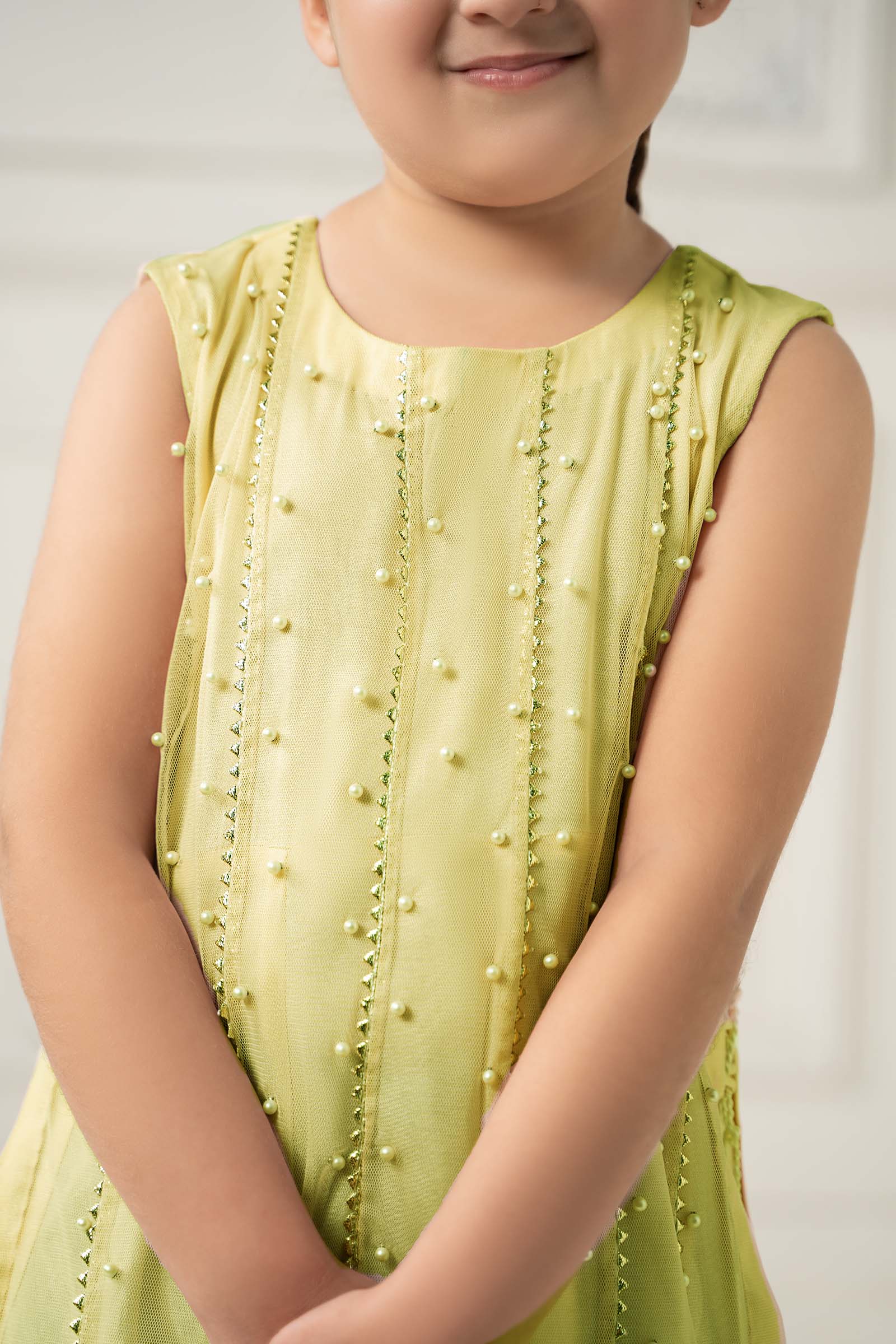 2 Piece Embroidered Polyester Net Suit