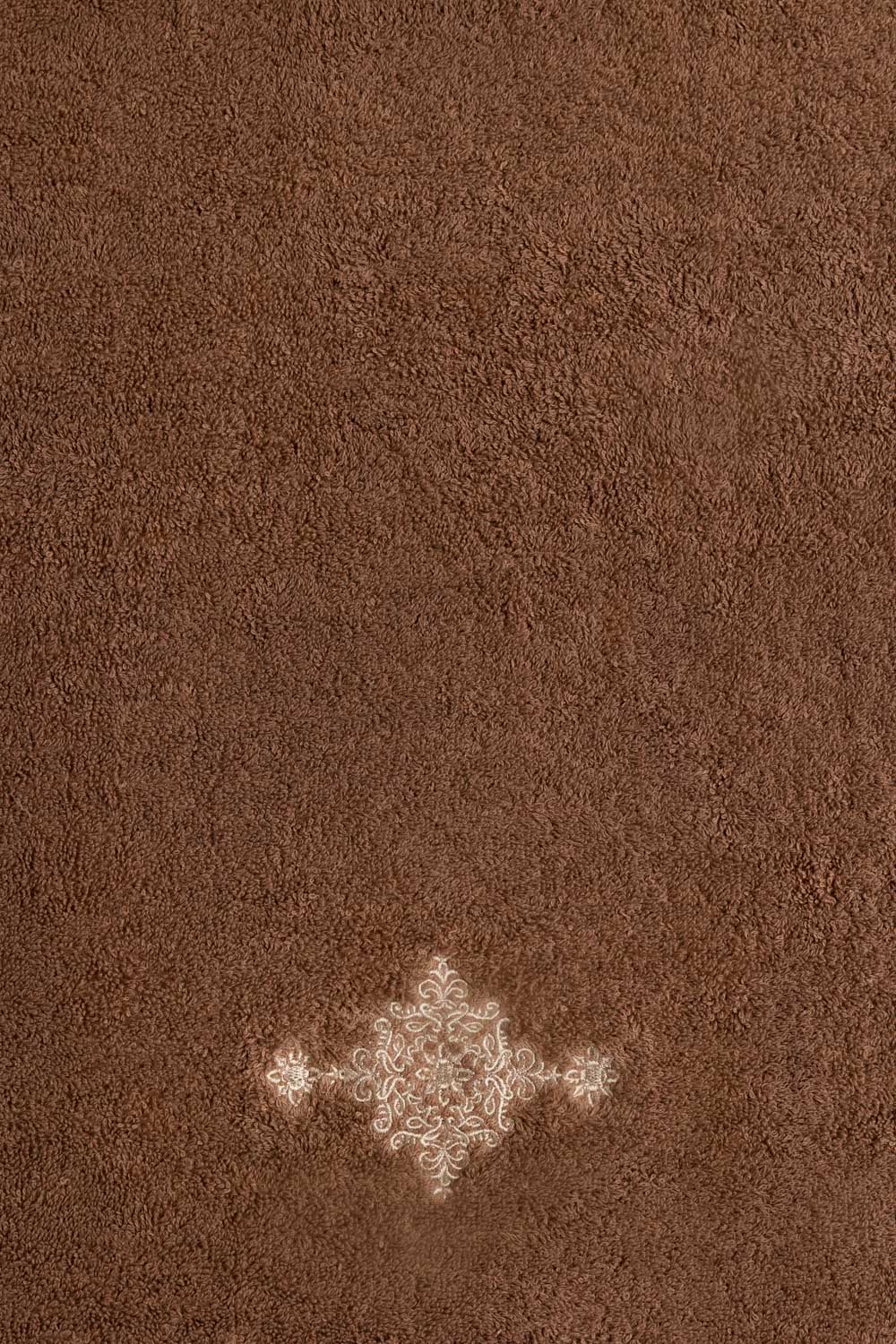 Mocha Brown 3 Piece Embroidered Towel Set