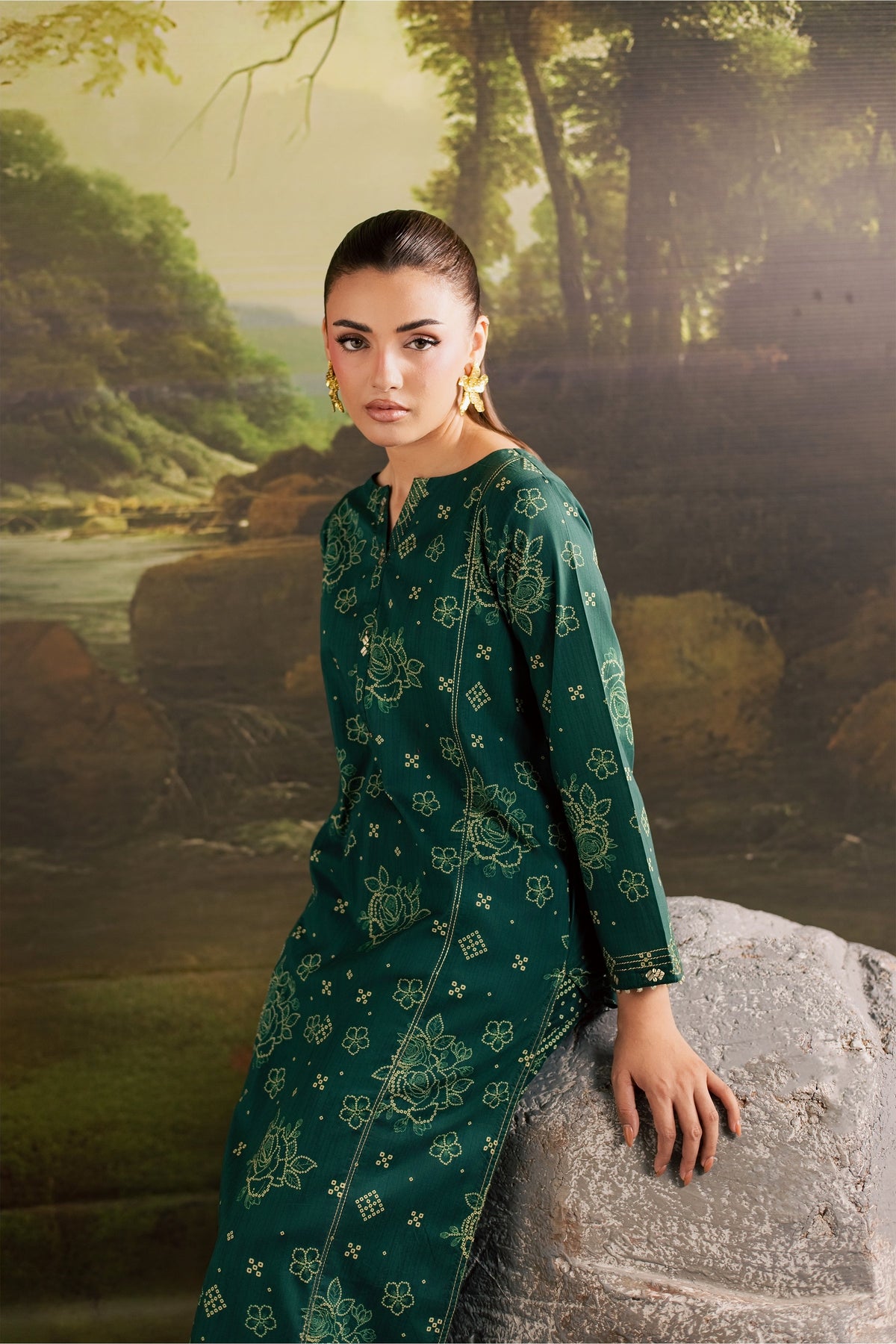 Moonsoon 2Pc - Printed Lawn Dress