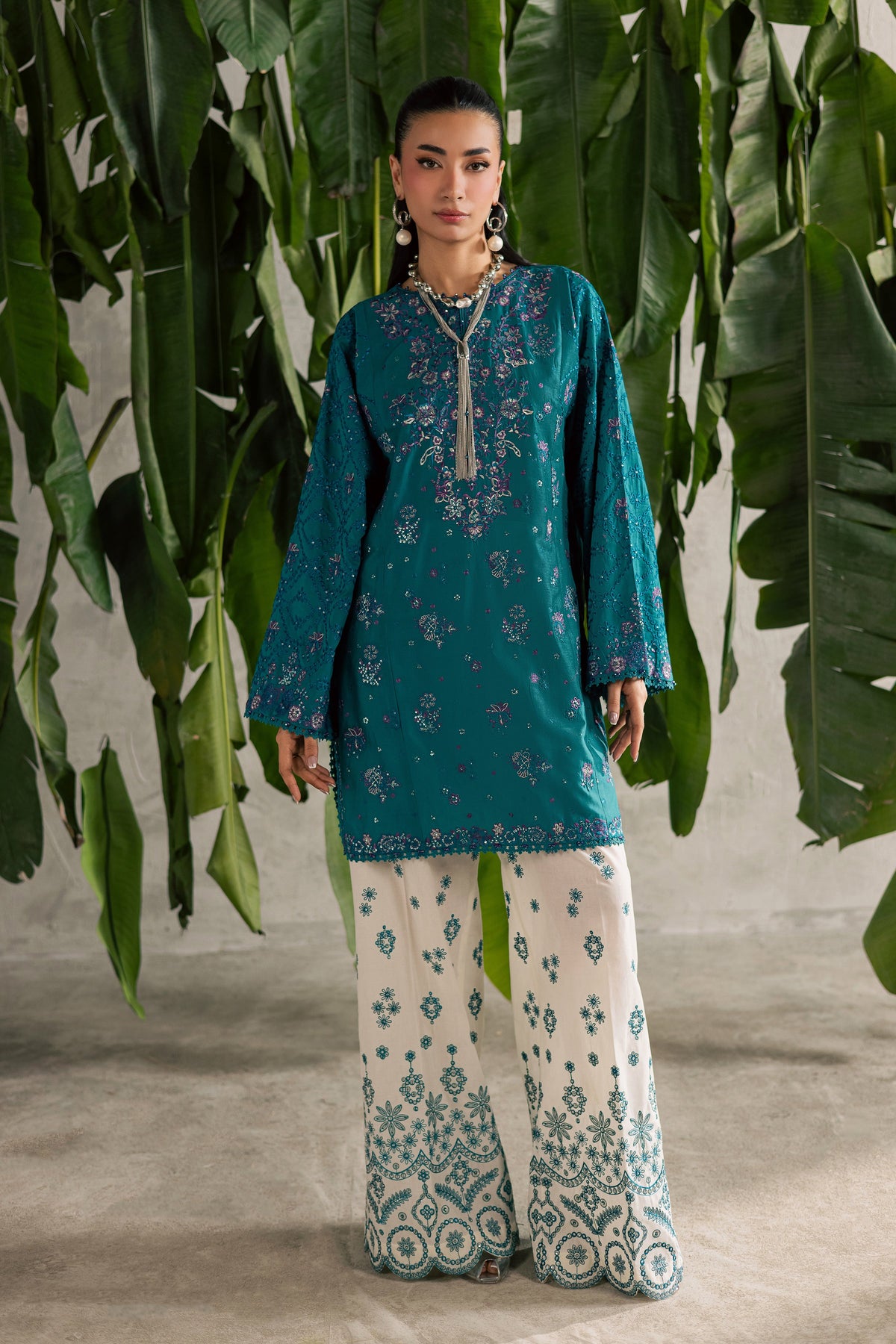 Moonwillow 2Pc - Festive Embroidered Lawn