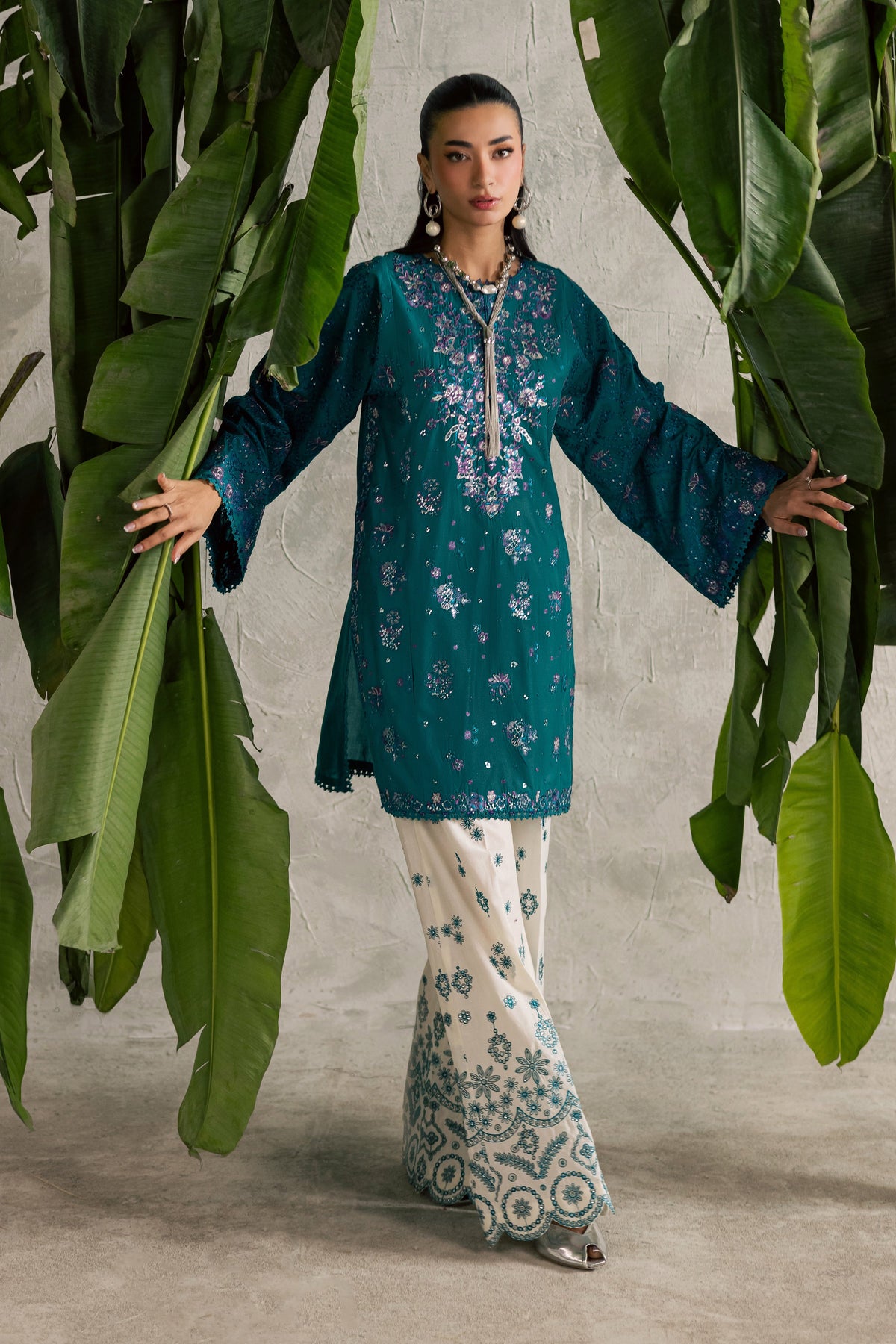 Moonwillow 2Pc - Festive Embroidered Lawn