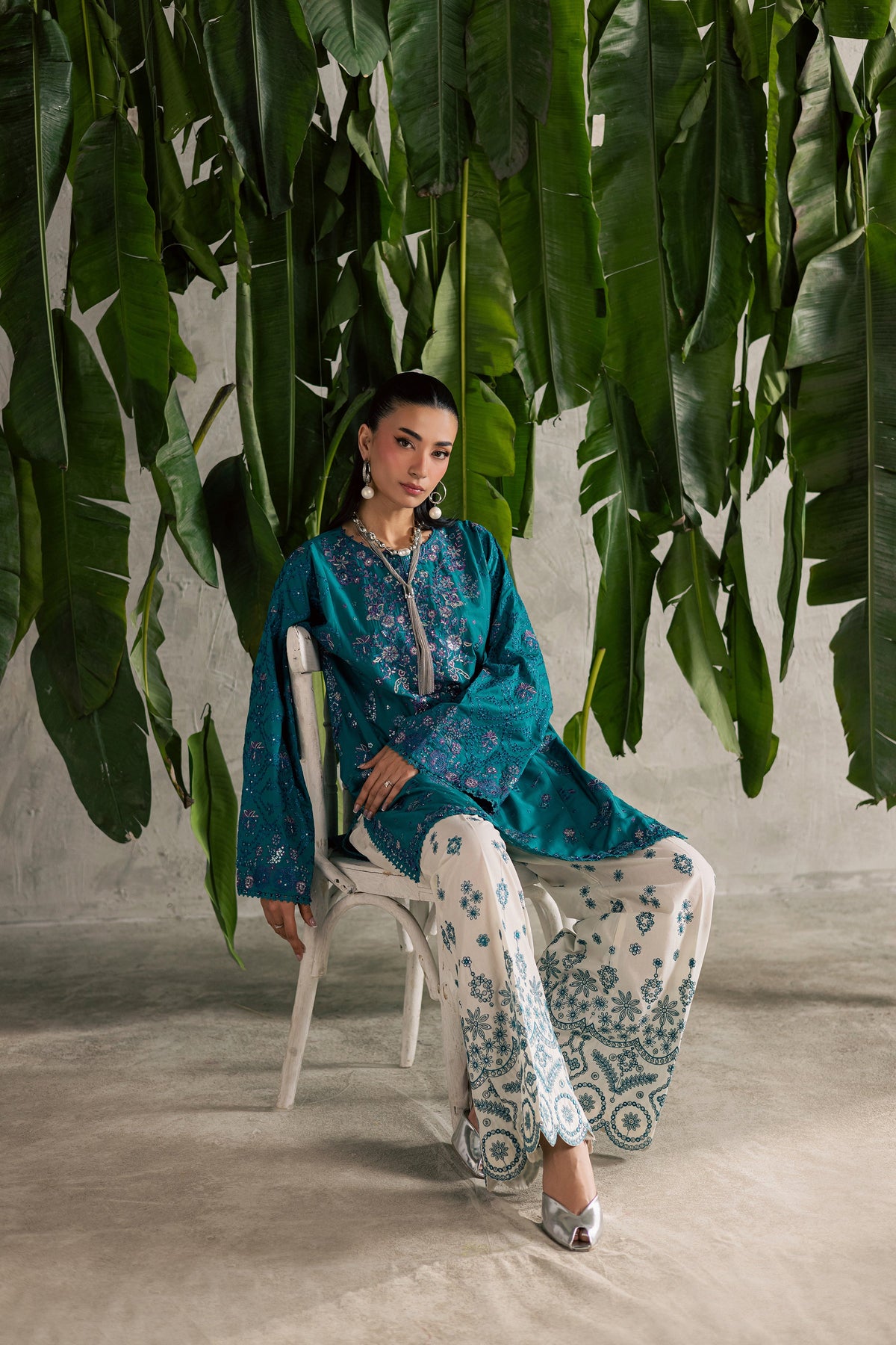 Moonwillow 2Pc - Festive Embroidered Lawn