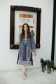 Navy Blue Embroidered Kurta