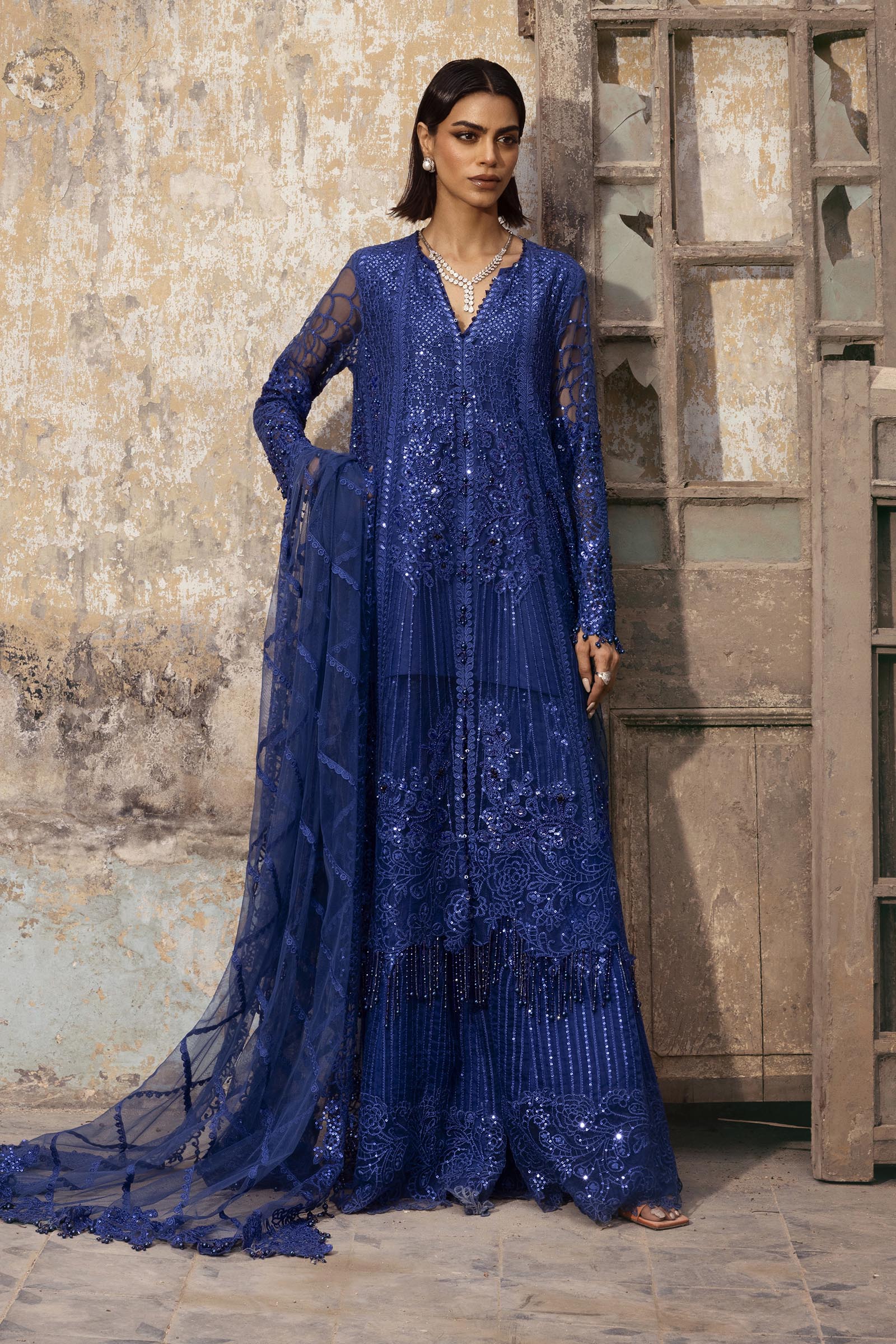 Stitched Nura Embroidered Suit