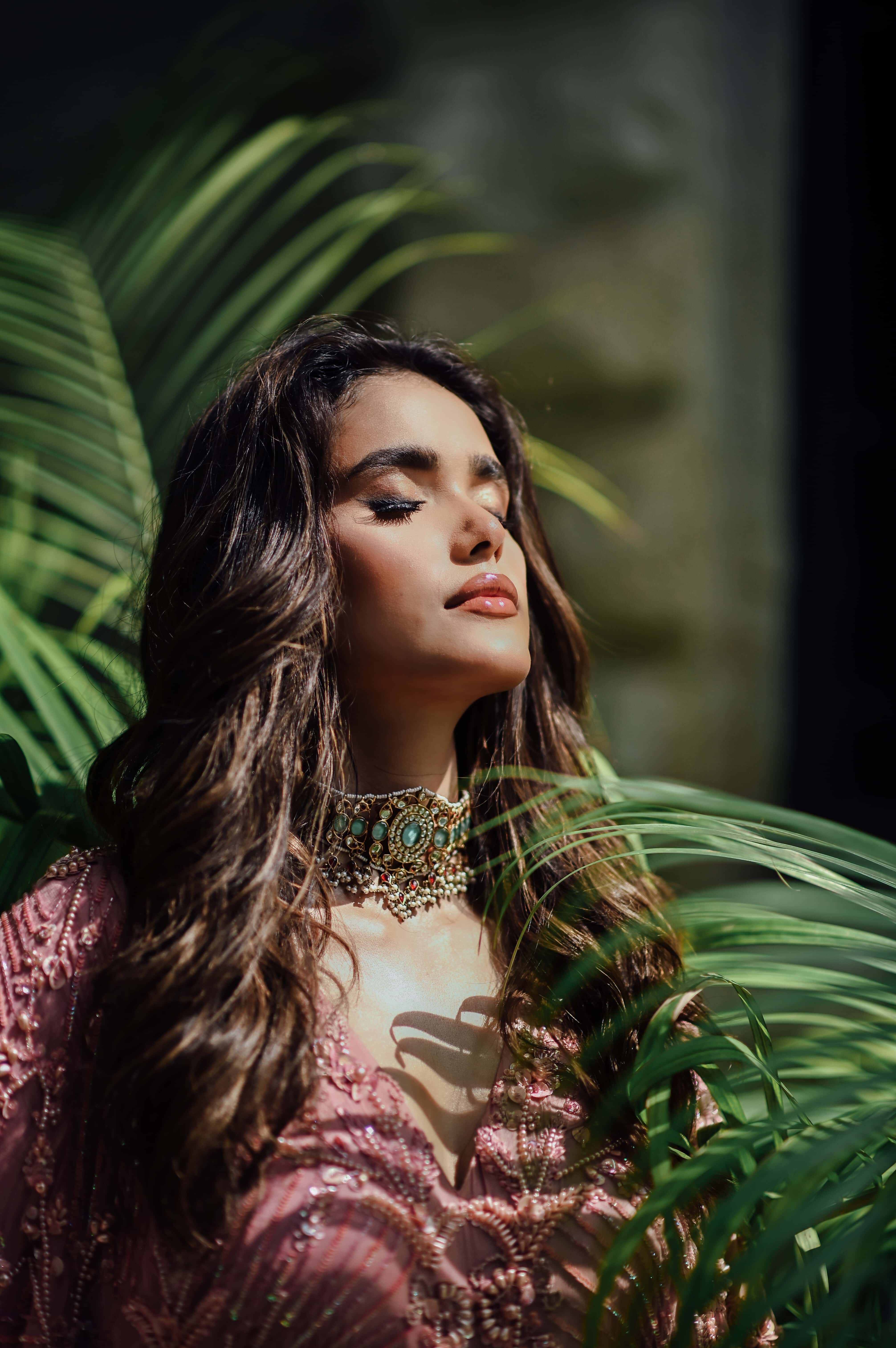 Pink Embellished Kaftan