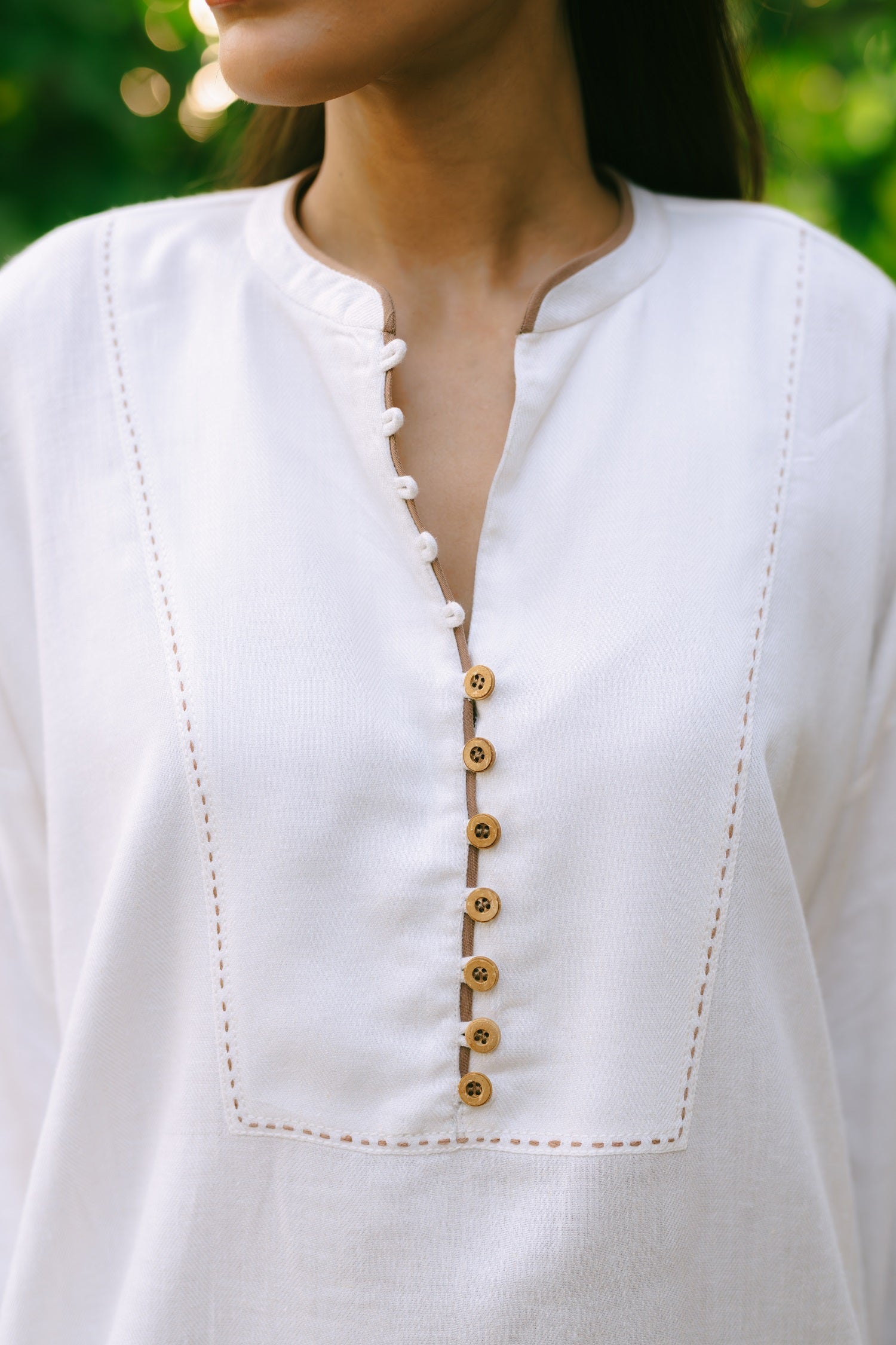 Vanilla Bean Top with Tobacco Pants