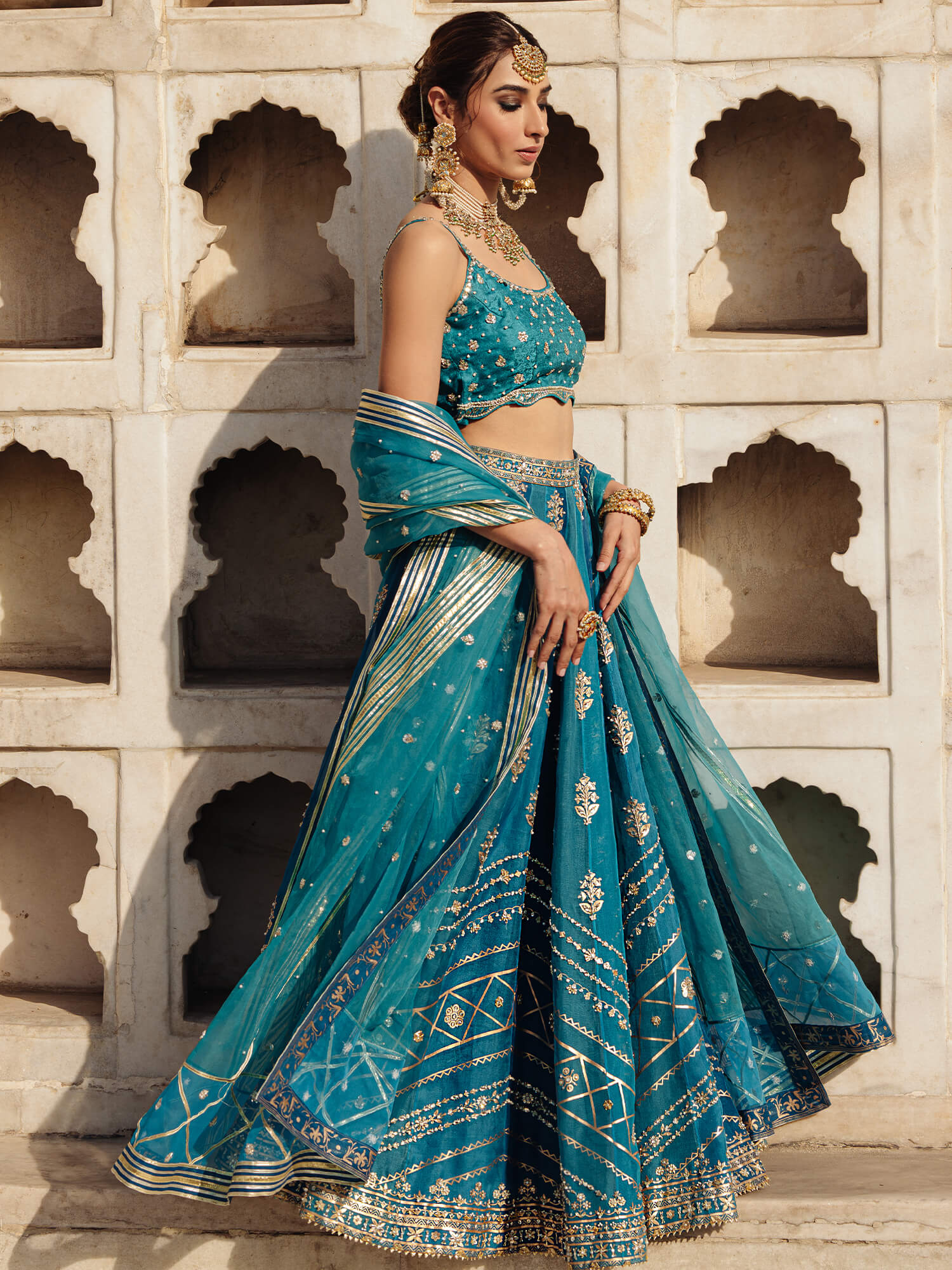 Blouse, Ghagra & Dupatta - BD999