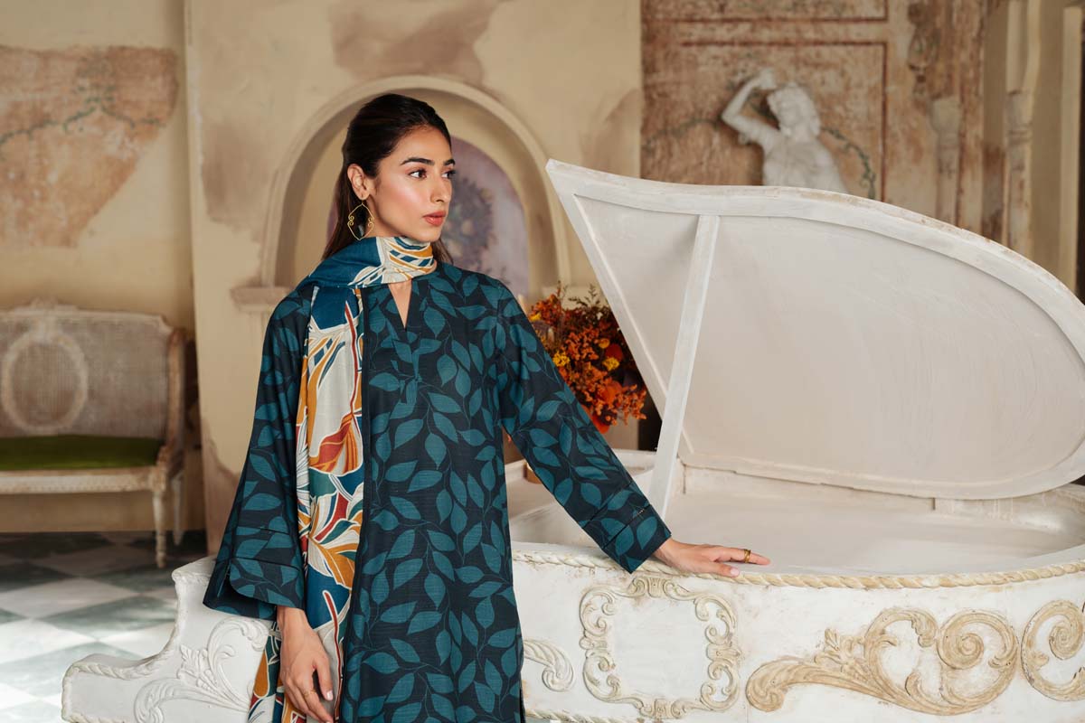 Printed Khaddar 3 Piece