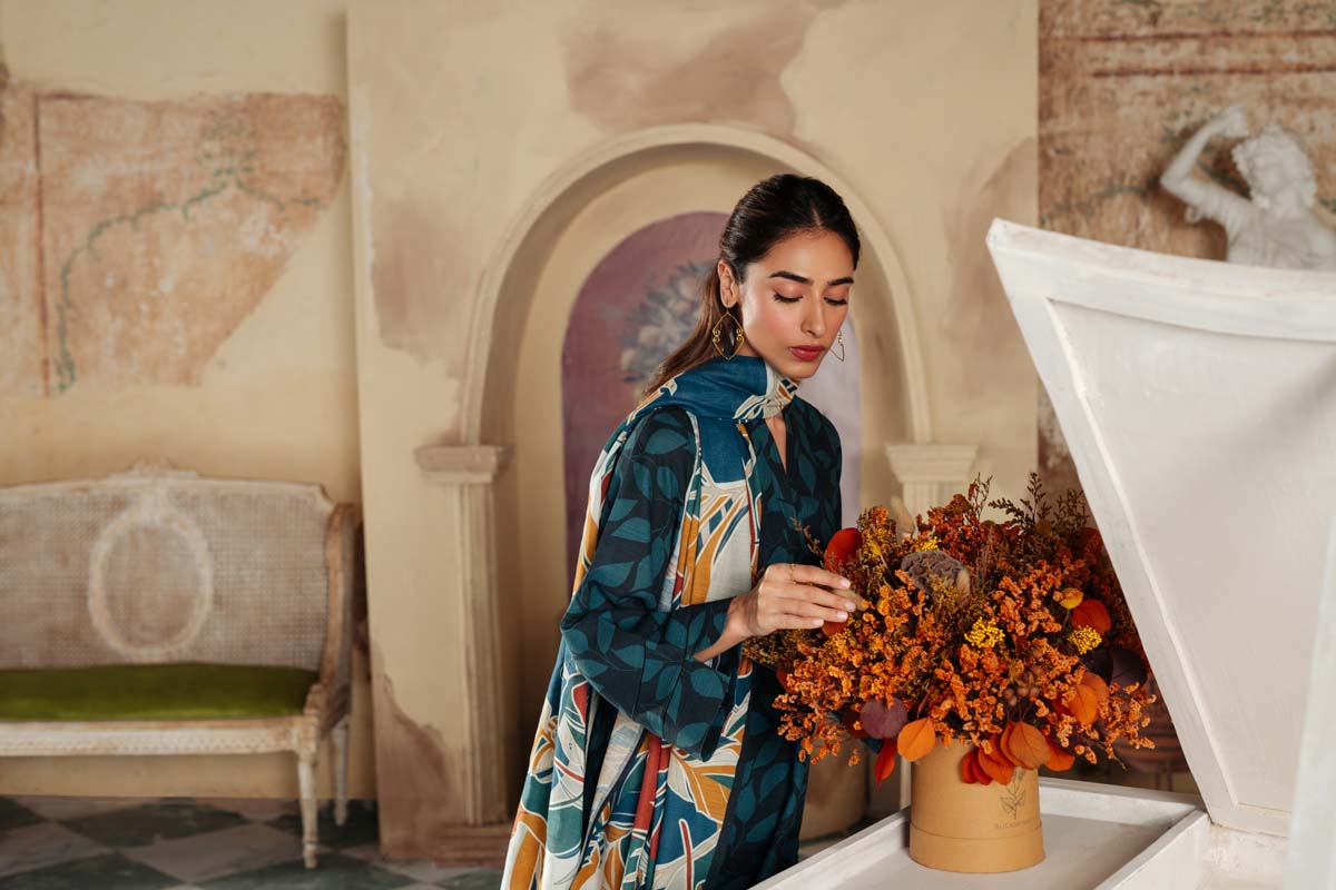 Printed Khaddar 3 Piece