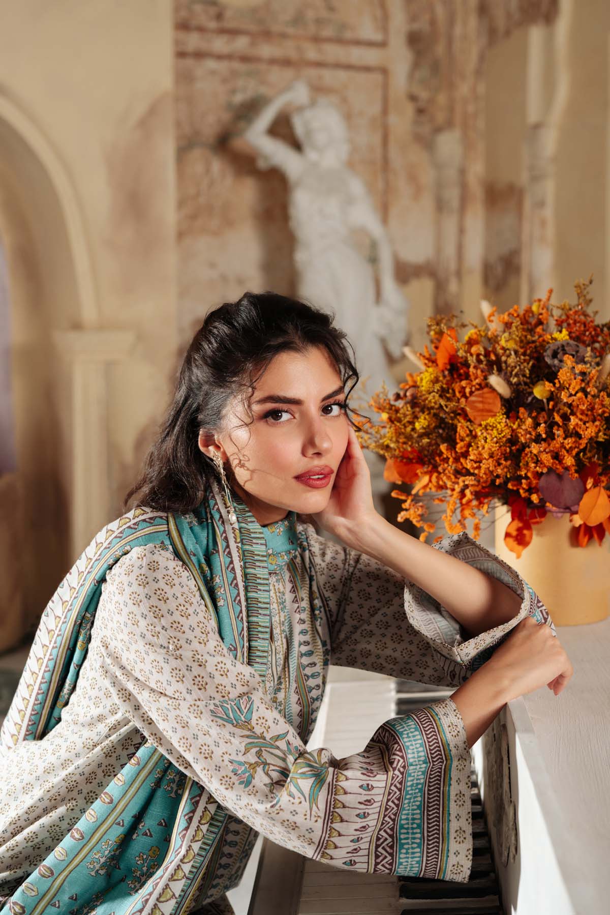 Printed Khaddar 3 Piece