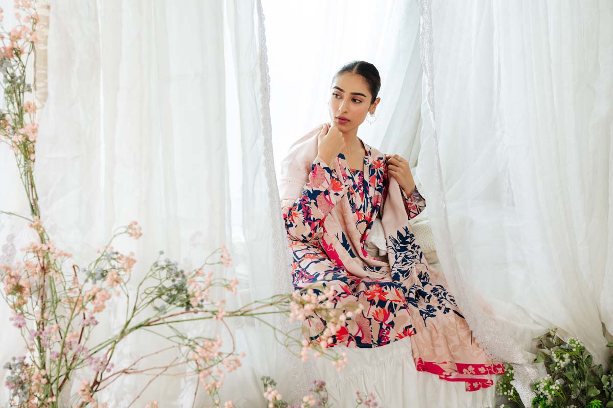 Printed Viscose Crepe 3 Piece