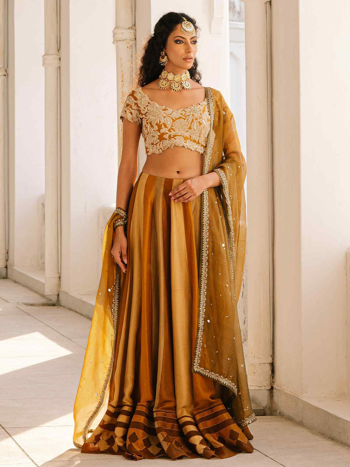 Blouse, Lehenga & Dupatta