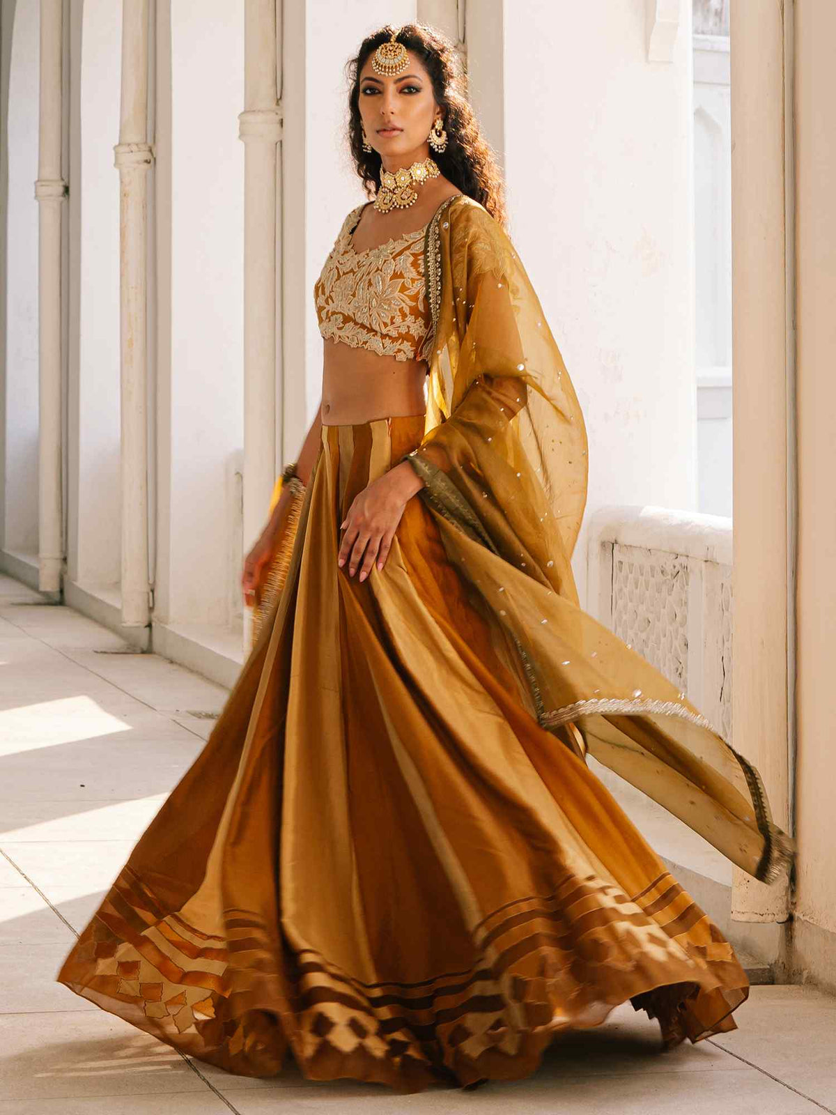 Blouse, Lehenga & Dupatta