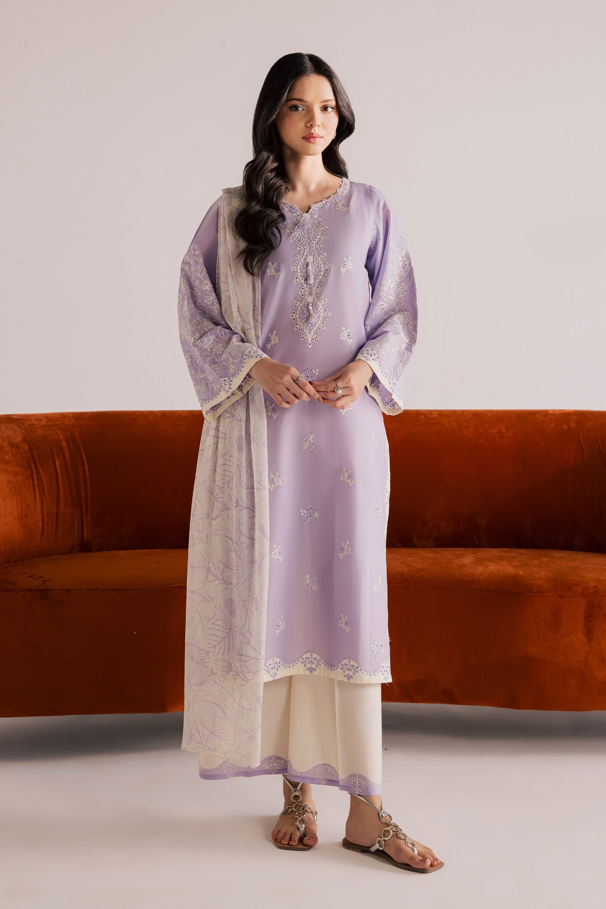 Norway 3Pc - Embroidered Lawn Dress