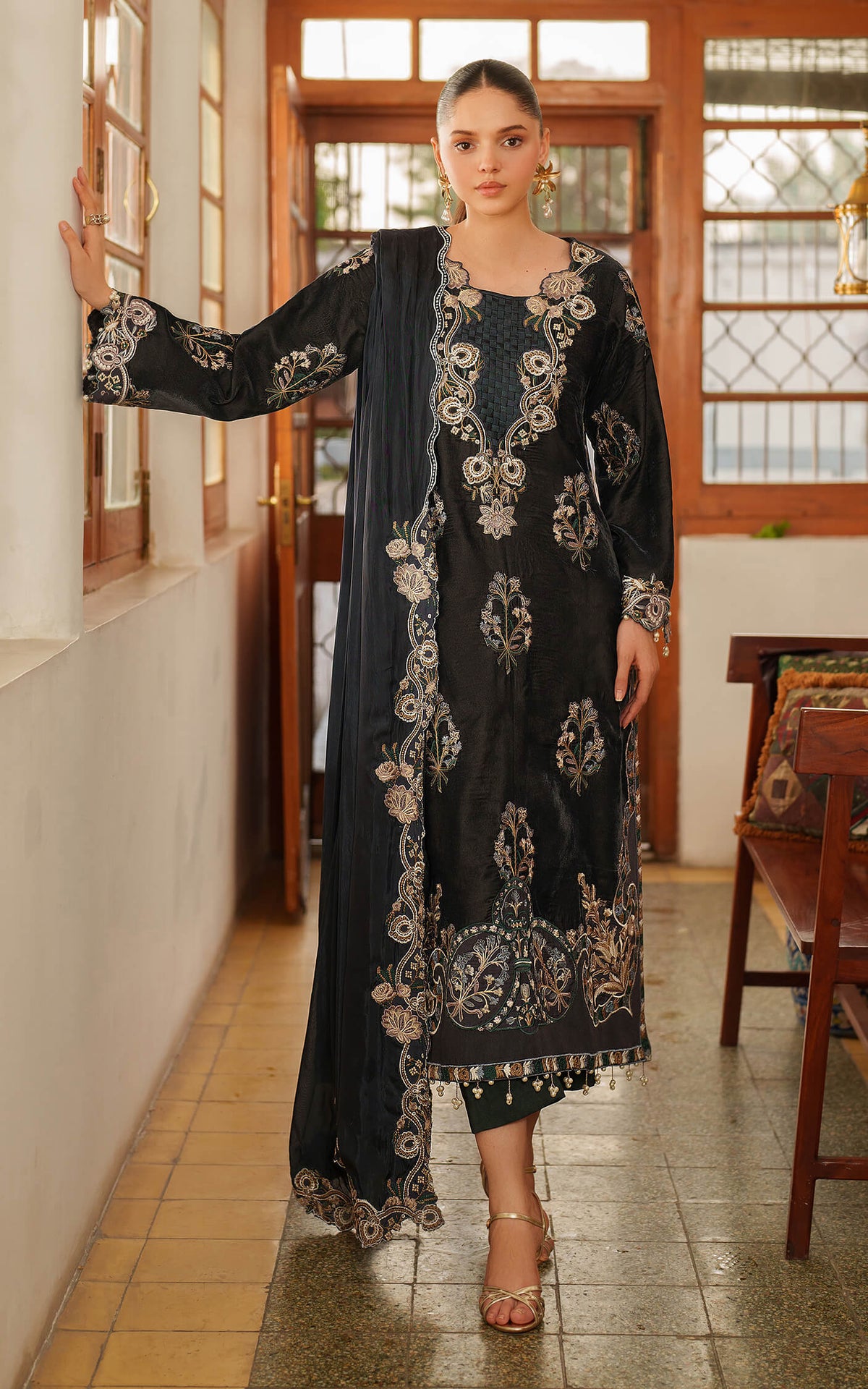 Opal LWC25-07 | 3pcs Embroidered Unstitched Winter