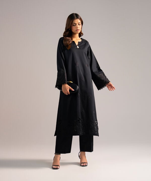 2 Piece - Embroidered Dobby Suit
