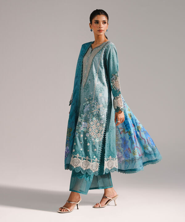 3 Piece - Embroidered Jacquard Suit