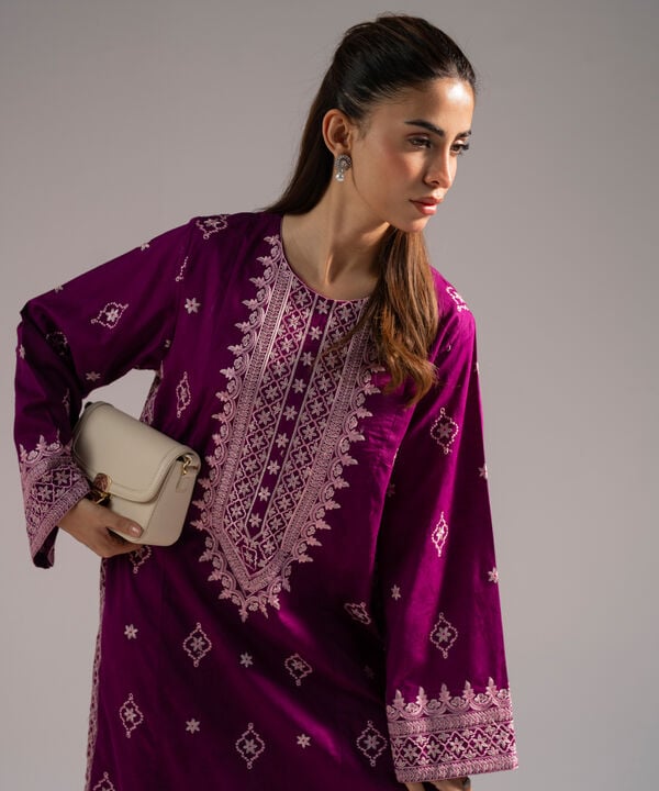 2 Piece - Embroidered Jacquard Suit