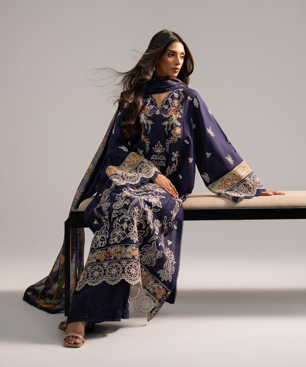 3 Piece - Embroidered Lawn Suit