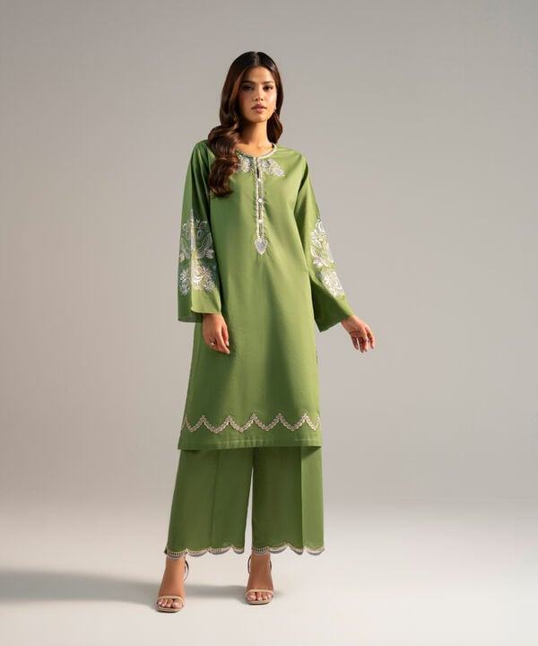 Embroidered Crosshatch Shirt