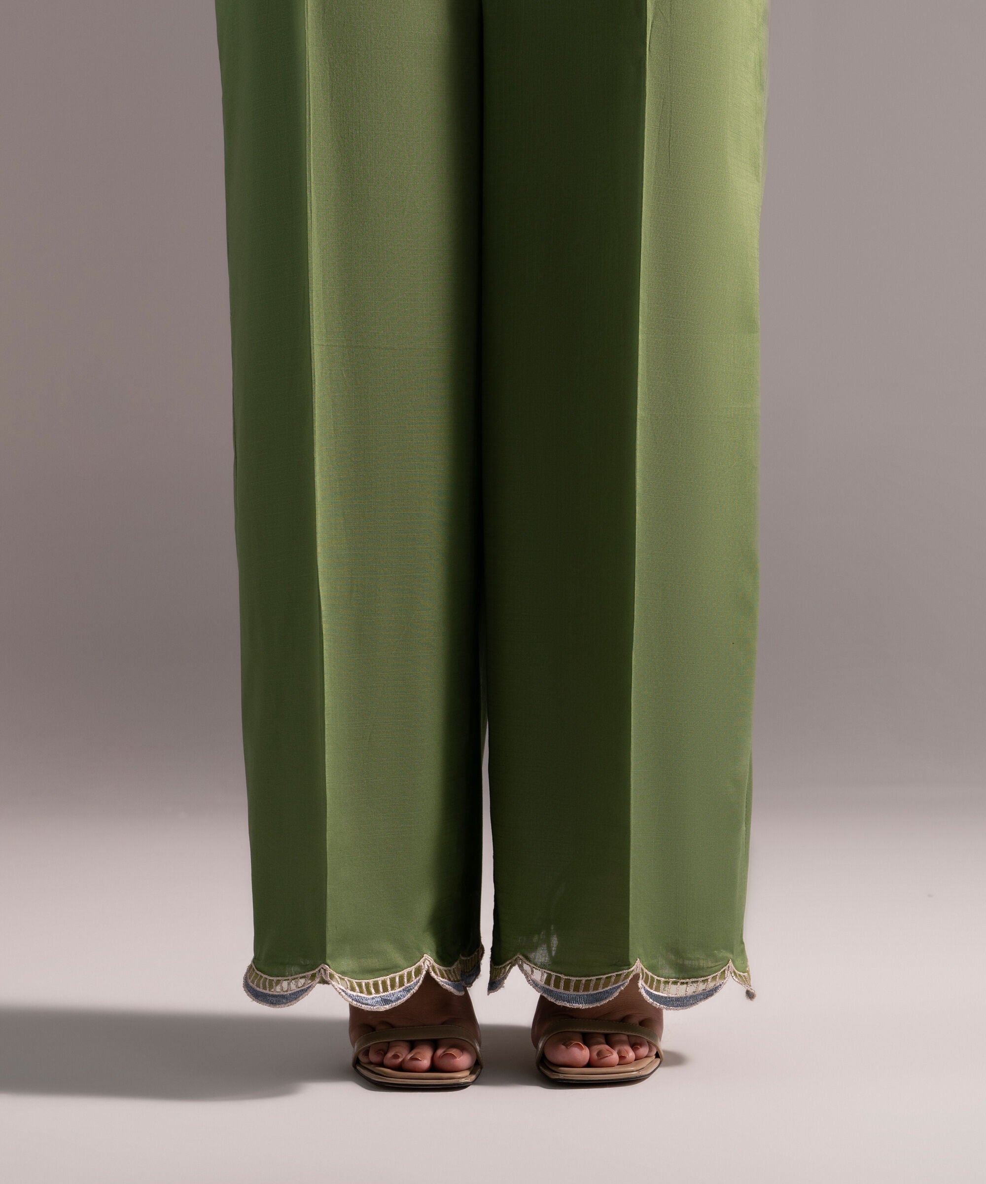 Embroidered Crosshatch Culottes