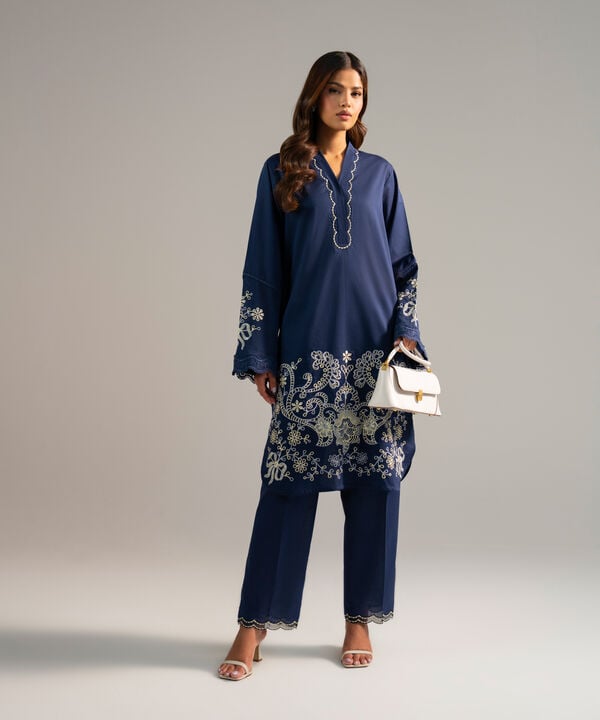 Embroidered Crosshatch Shirt