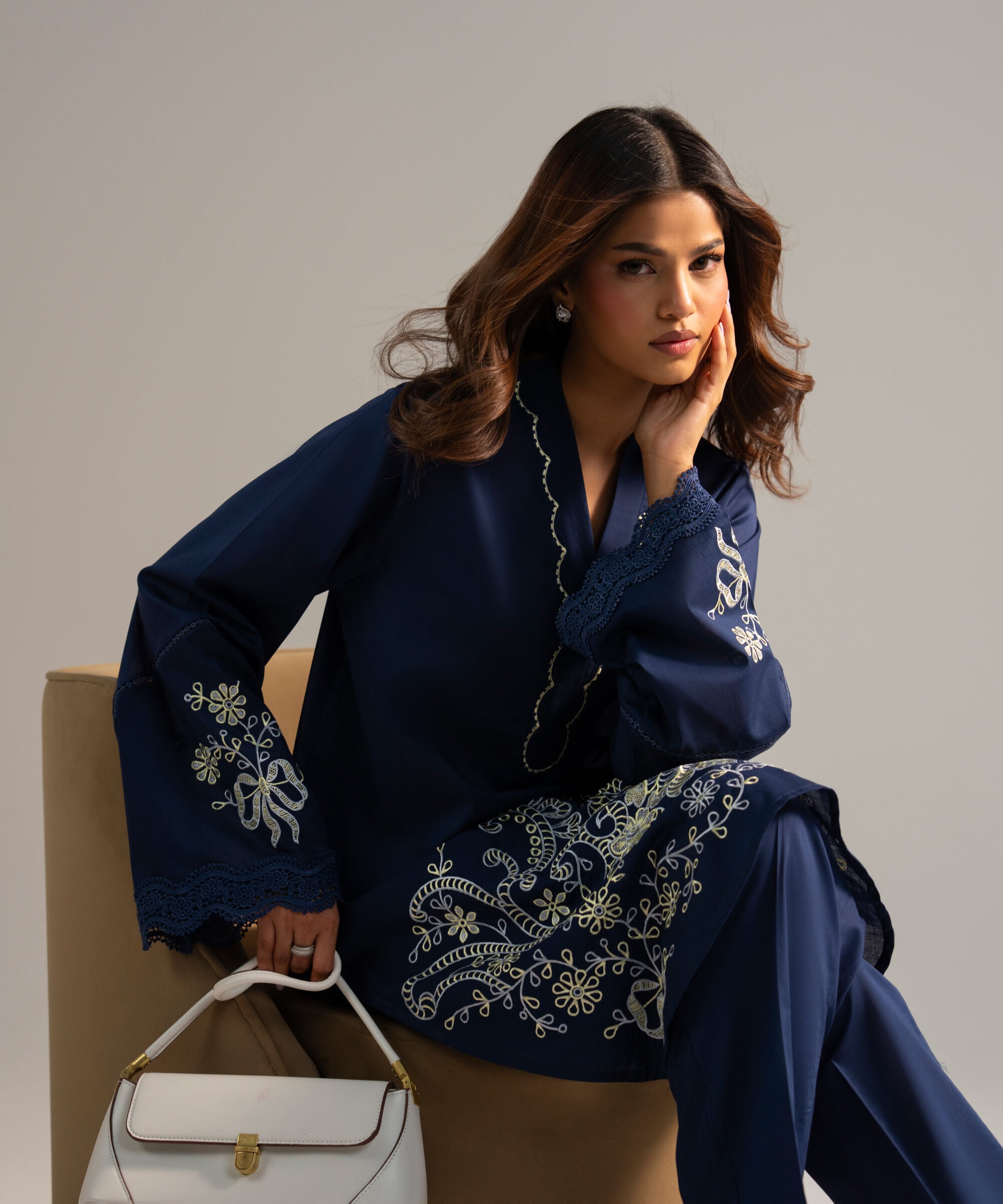 Embroidered Crosshatch Shirt