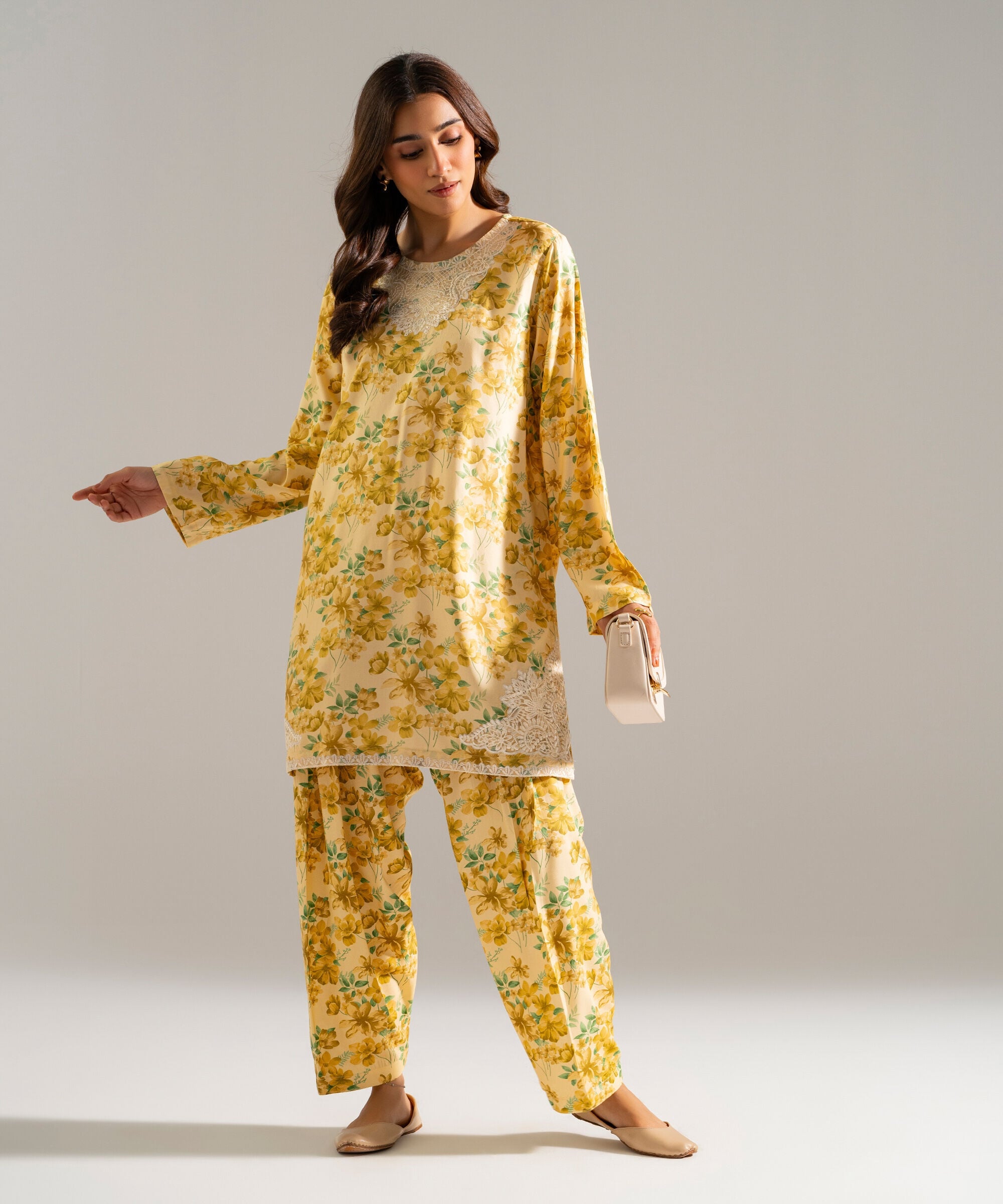 2 Piece - Embroidered Arabic Lawn Suit PBW26CASTV97