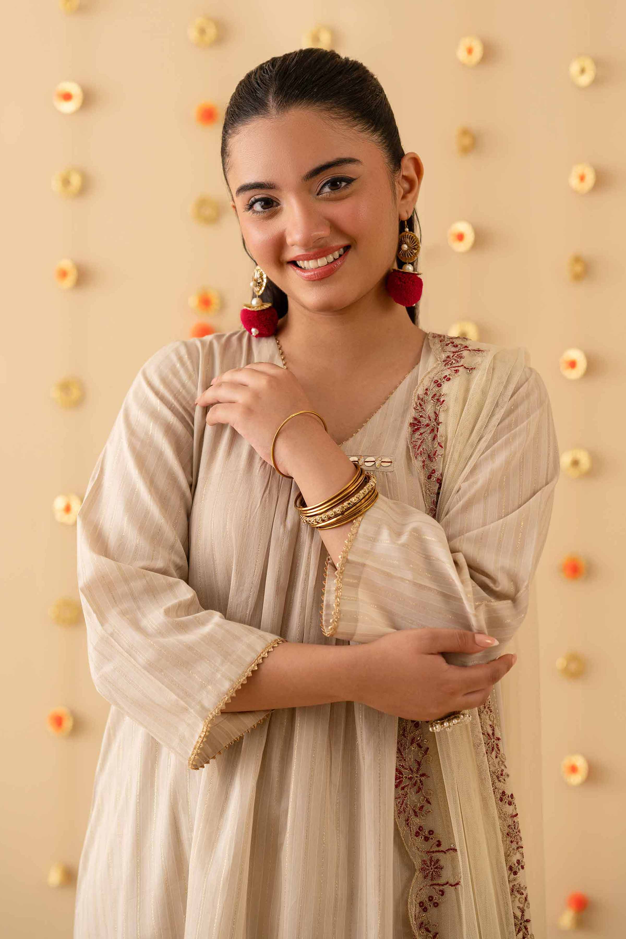 3 Piece - Embroidered Suit - PE25-135