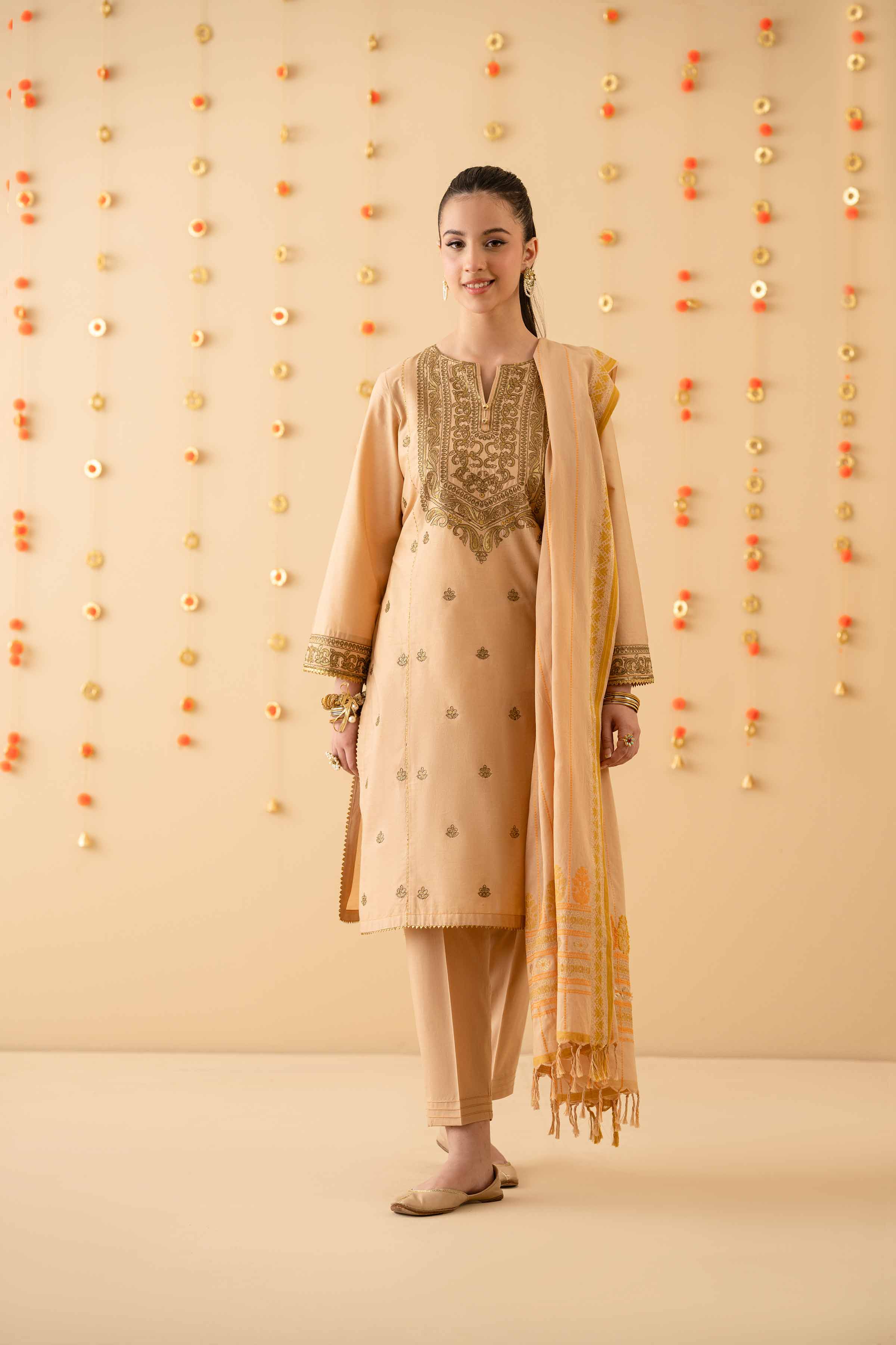 3 Piece - Embroidered Suit - PE25-184