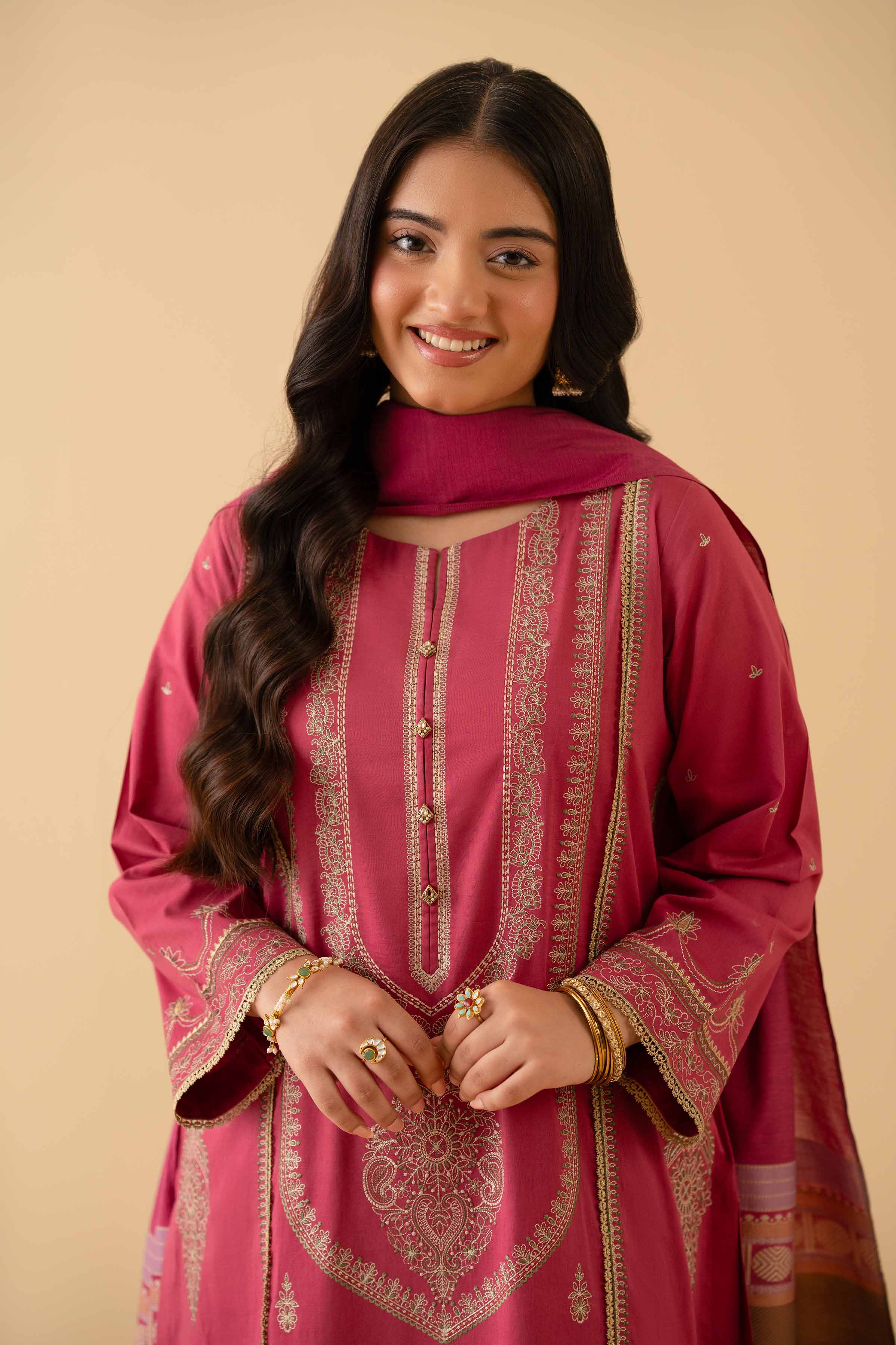 3 Piece - Embroidered Suit - PE25-232