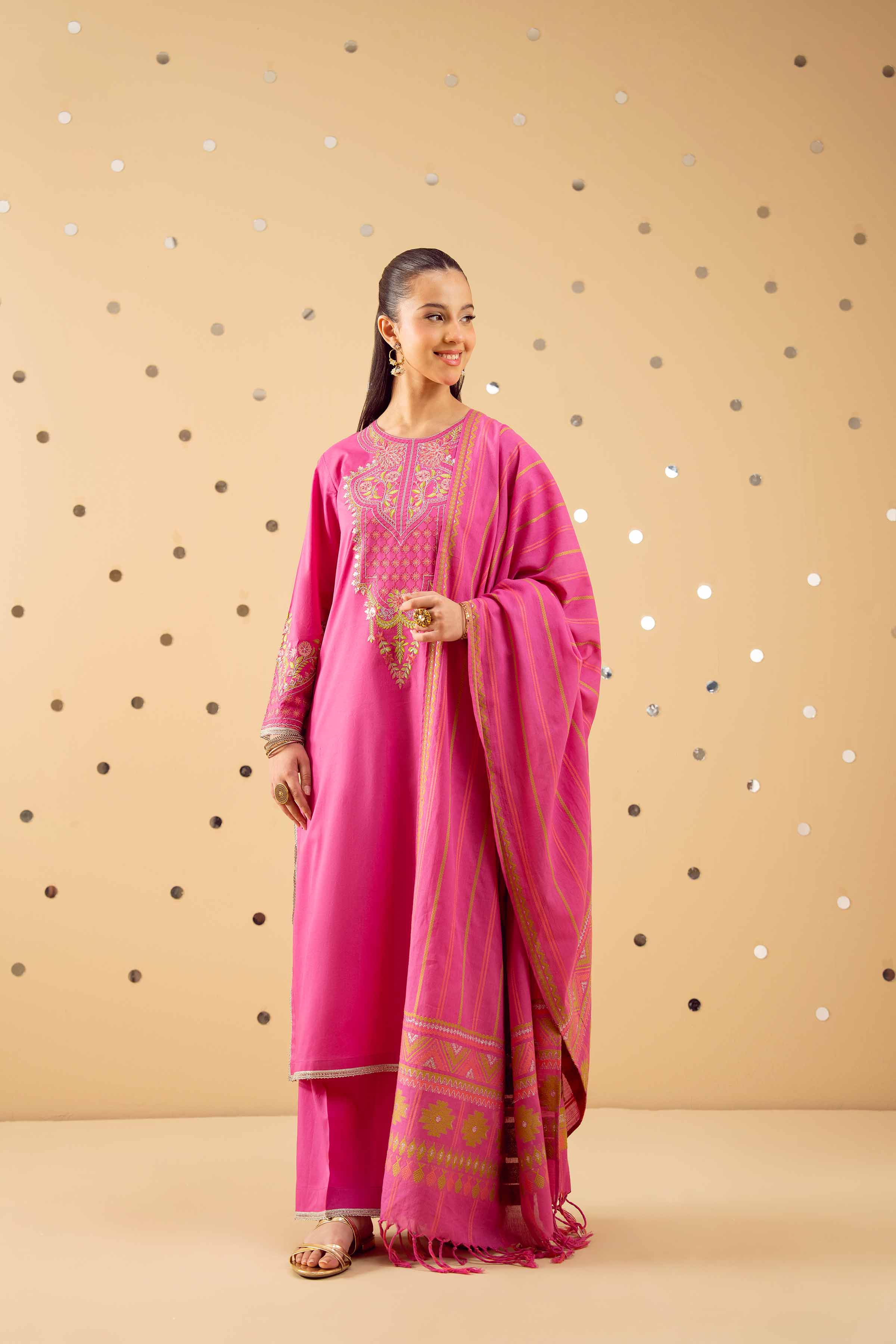 3 Piece - Embroidered Suit - PE25-371